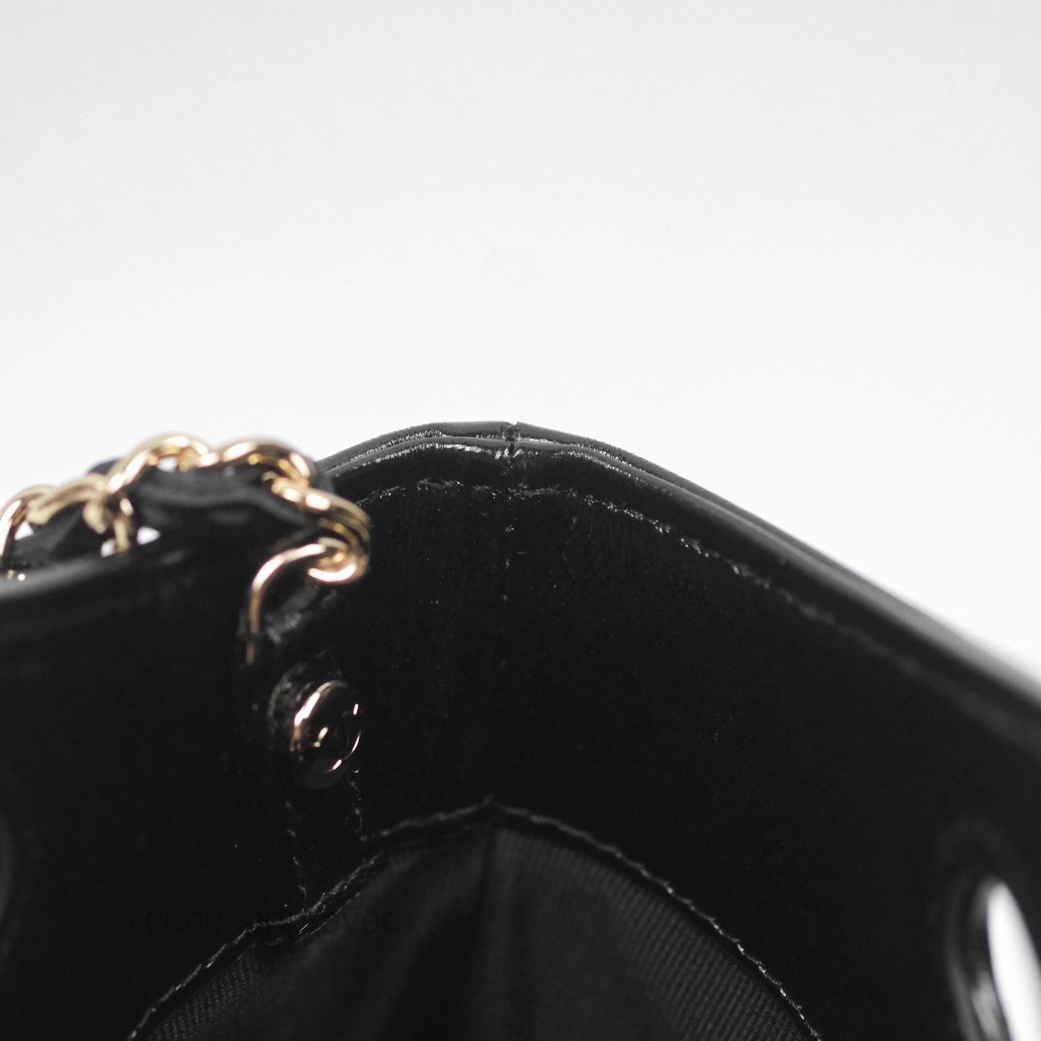 Chanel Nano 31 Black Shiny Lambskin Gold Hardware