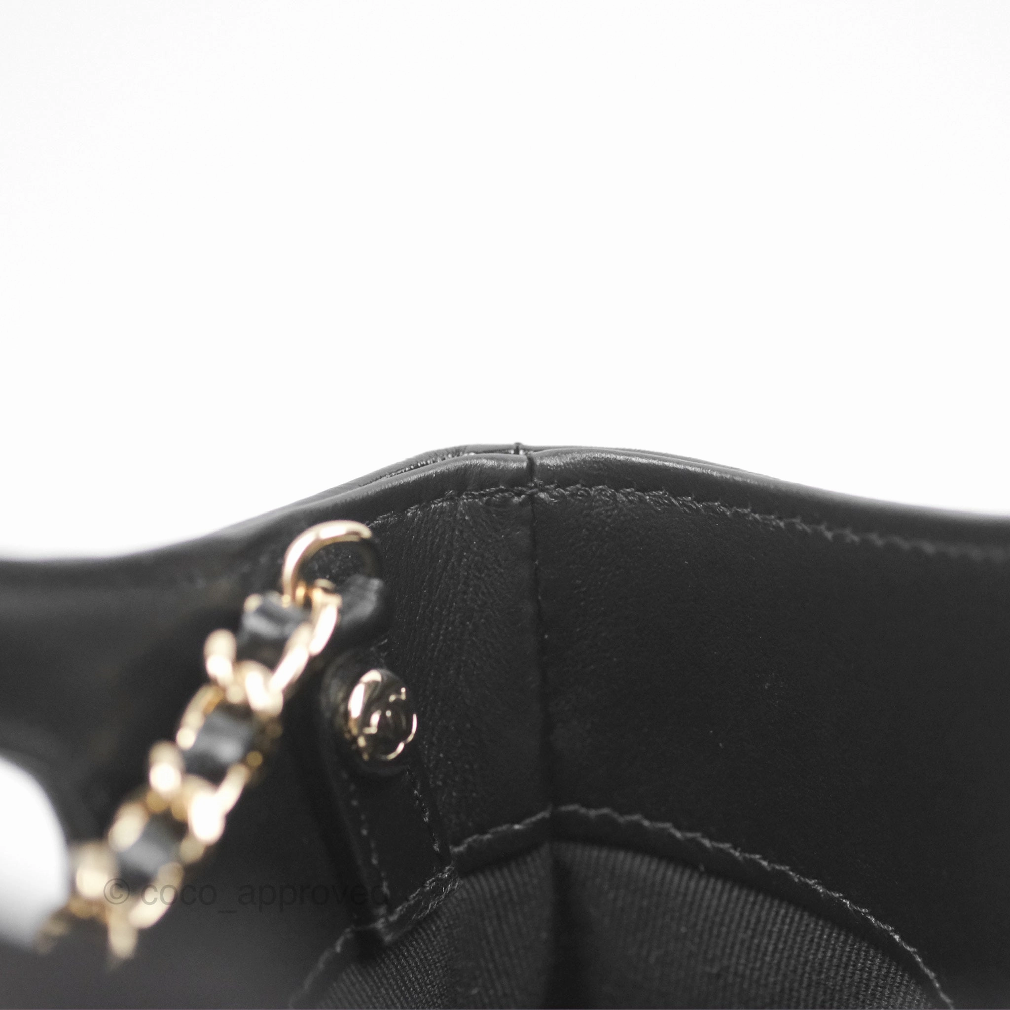 Chanel Nano 31 Black Shiny Lambskin Gold Hardware