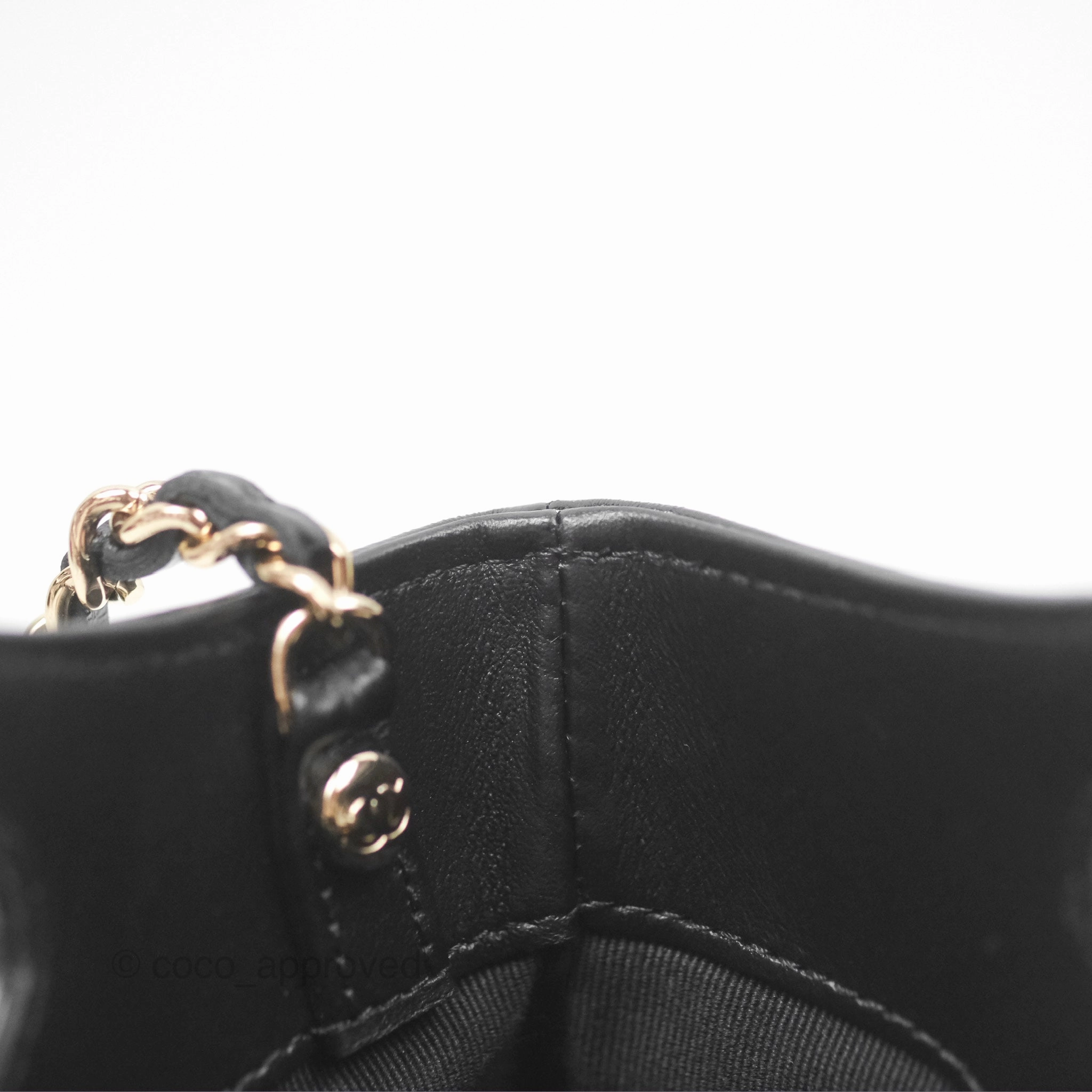 Chanel Nano 31 Black Shiny Lambskin Gold Hardware