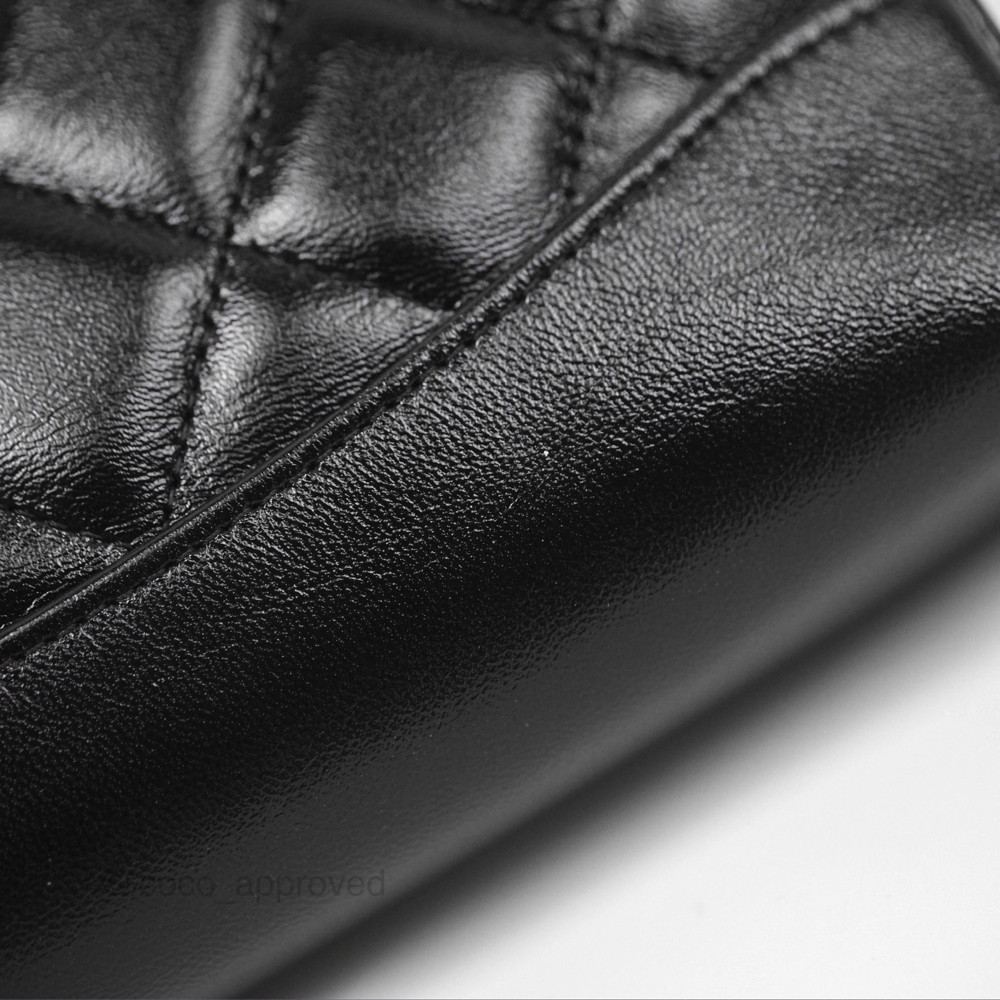 Chanel Nano 31 Black Shiny Lambskin Gold Hardware