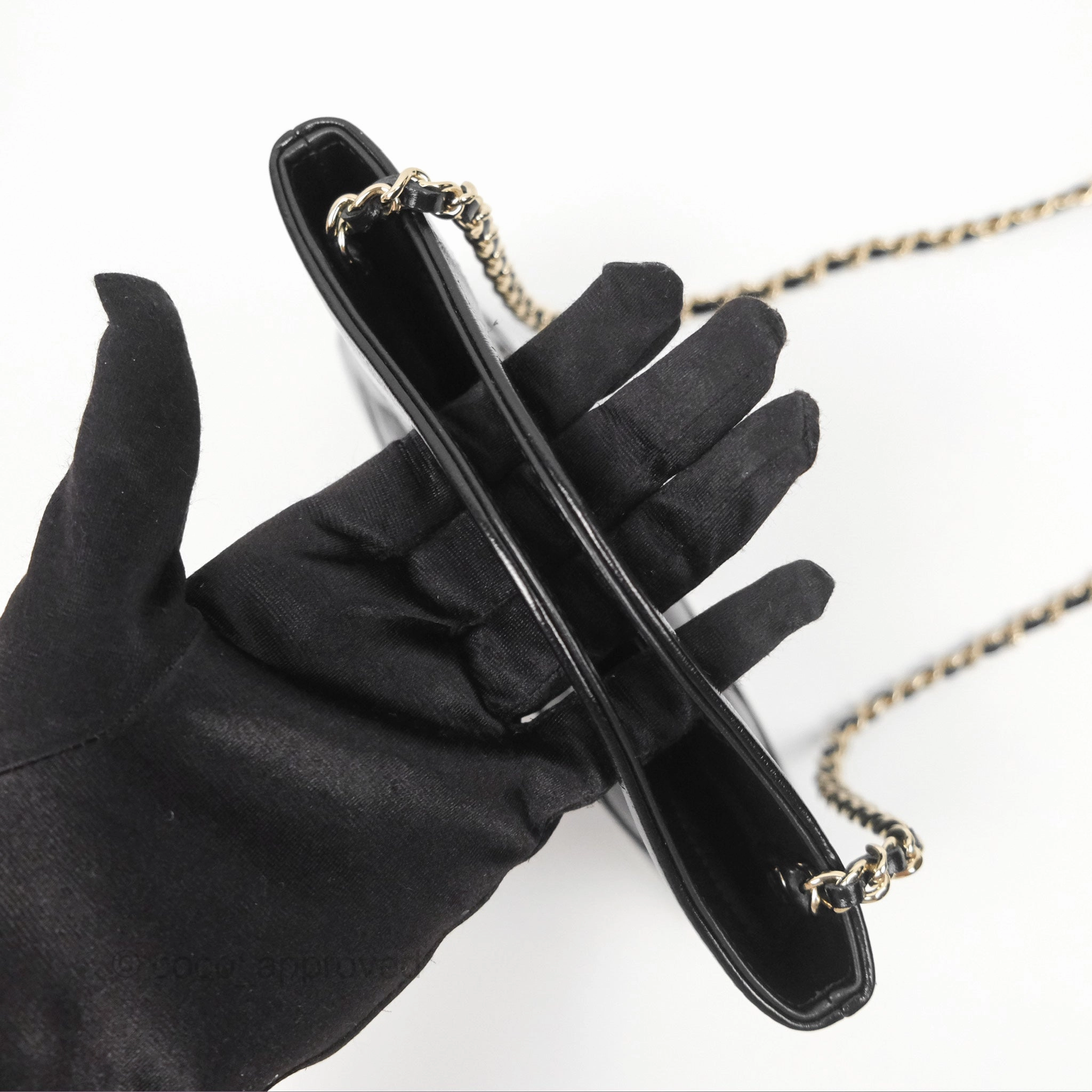 Chanel Nano 31 Black Shiny Lambskin Gold Hardware