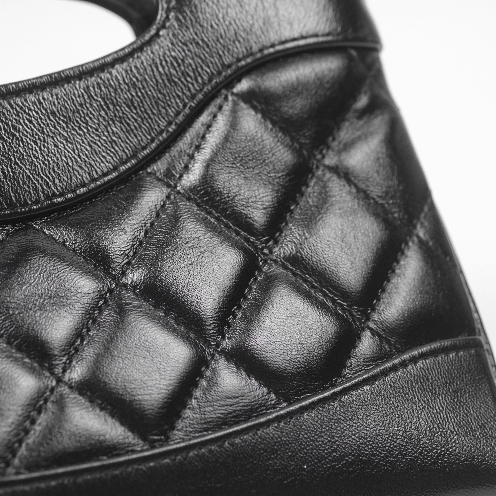 Chanel Nano 31 Black Shiny Lambskin Gold Hardware