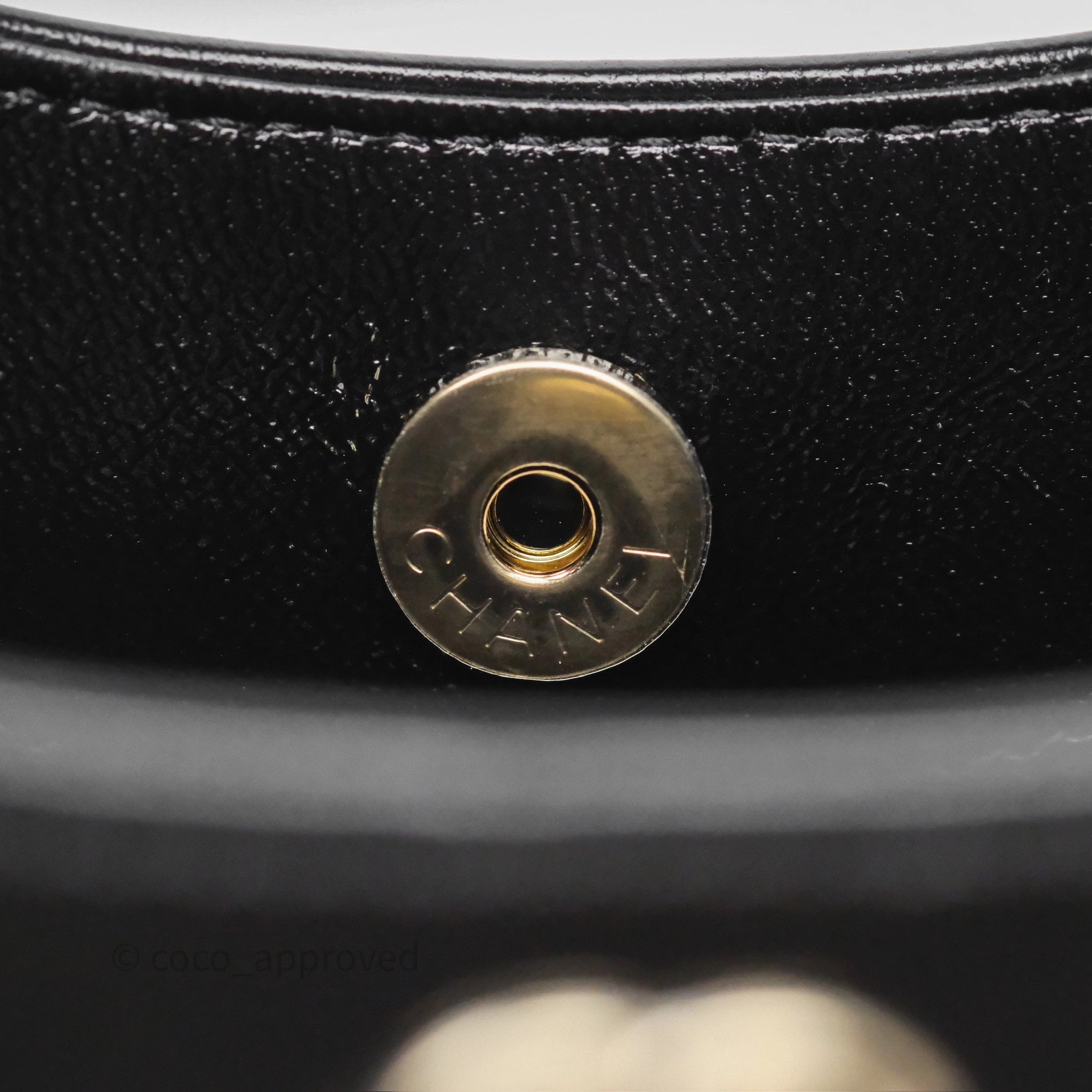 Chanel Nano 31 White/ Black Shiny Lambskin Gold Hardware