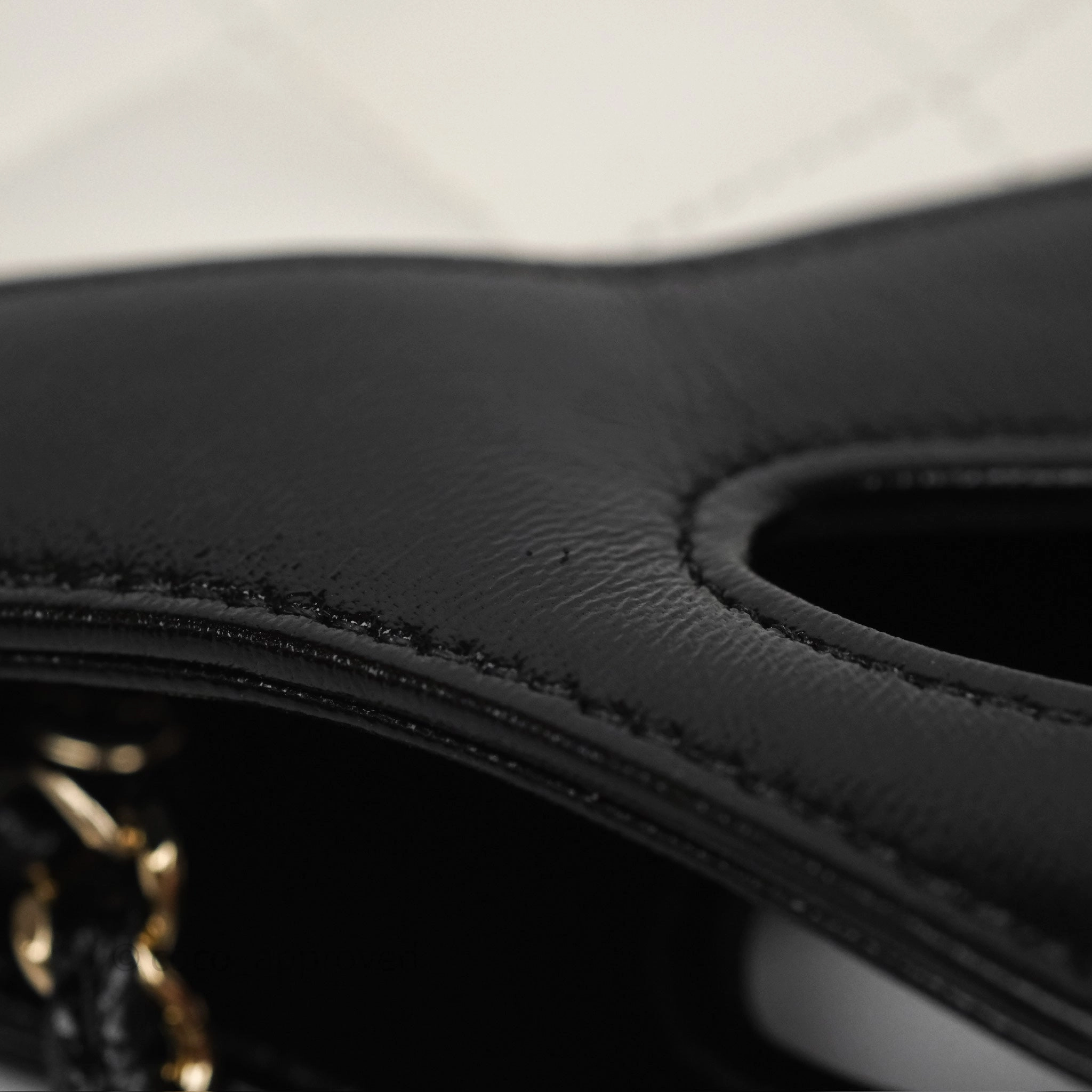 Chanel Nano 31 White/ Black Shiny Lambskin Gold Hardware