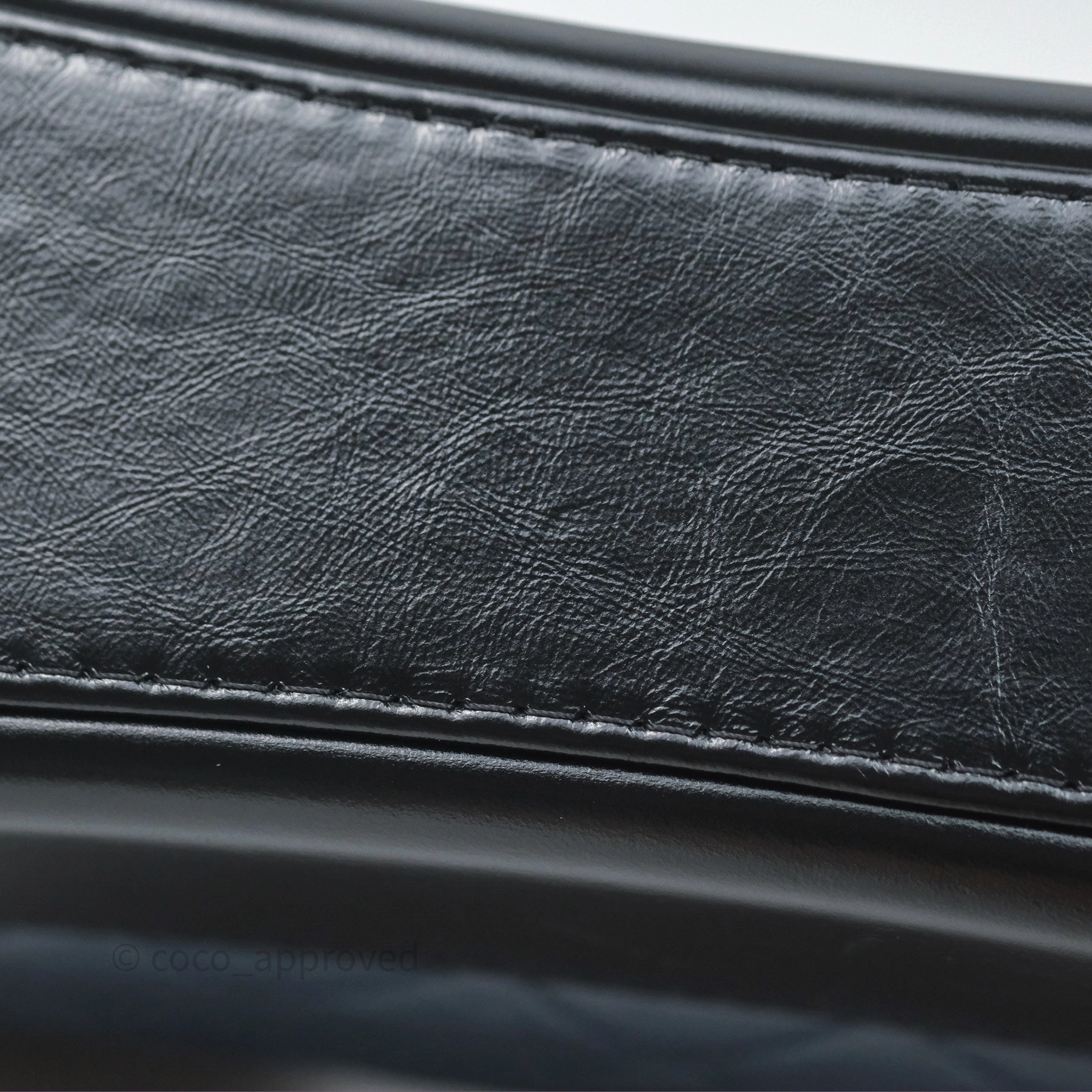 Chanel New Medium Gabrielle Hobo Quilted Navy Black Aged Calfskin