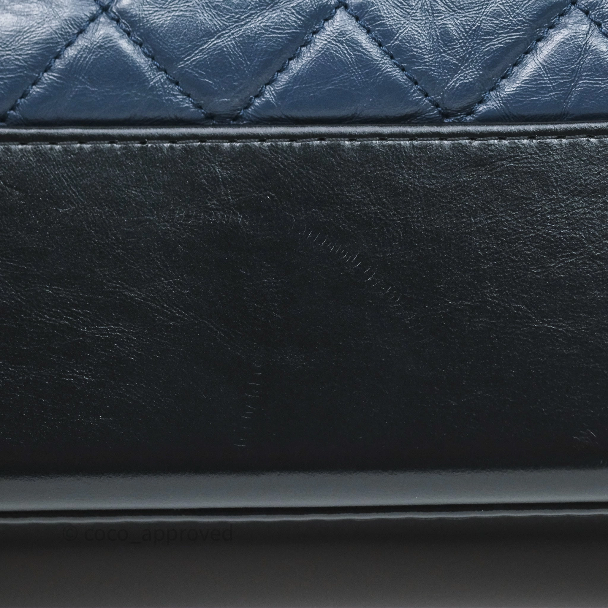 Chanel New Medium Gabrielle Hobo Quilted Navy Black Aged Calfskin