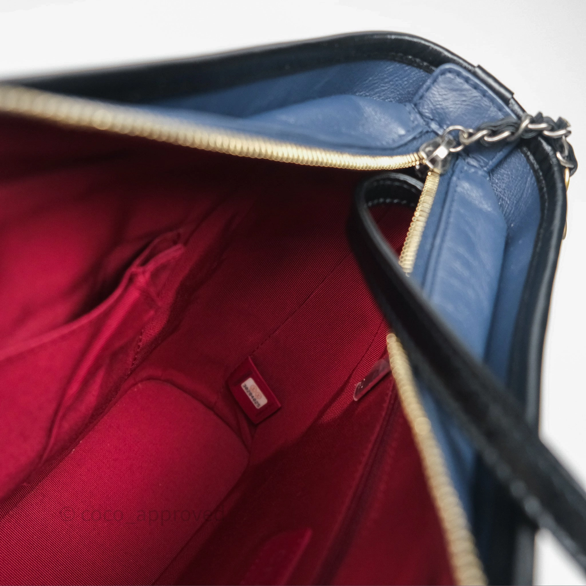 Chanel New Medium Gabrielle Hobo Quilted Navy Black Aged Calfskin
