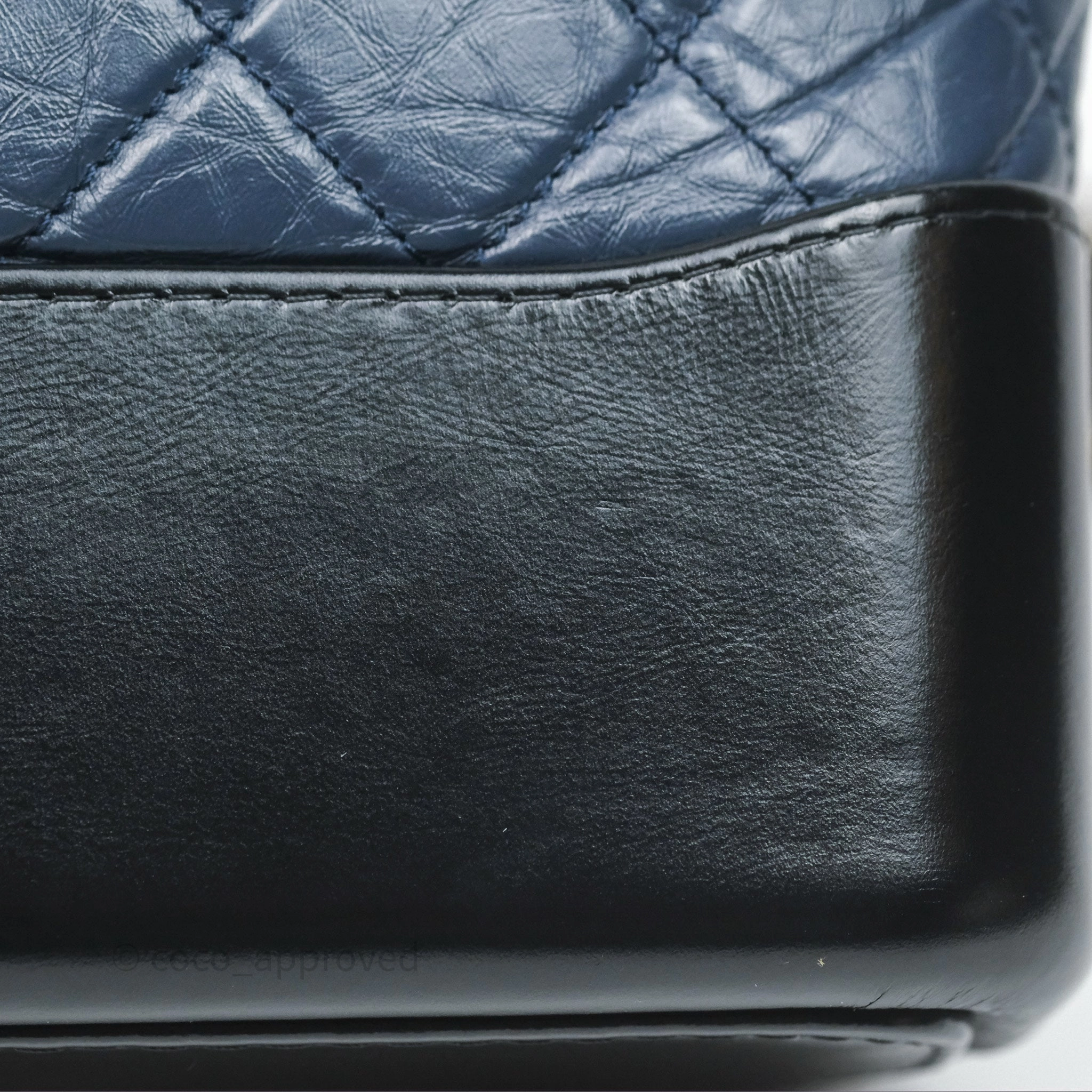 Chanel New Medium Gabrielle Hobo Quilted Navy Black Aged Calfskin