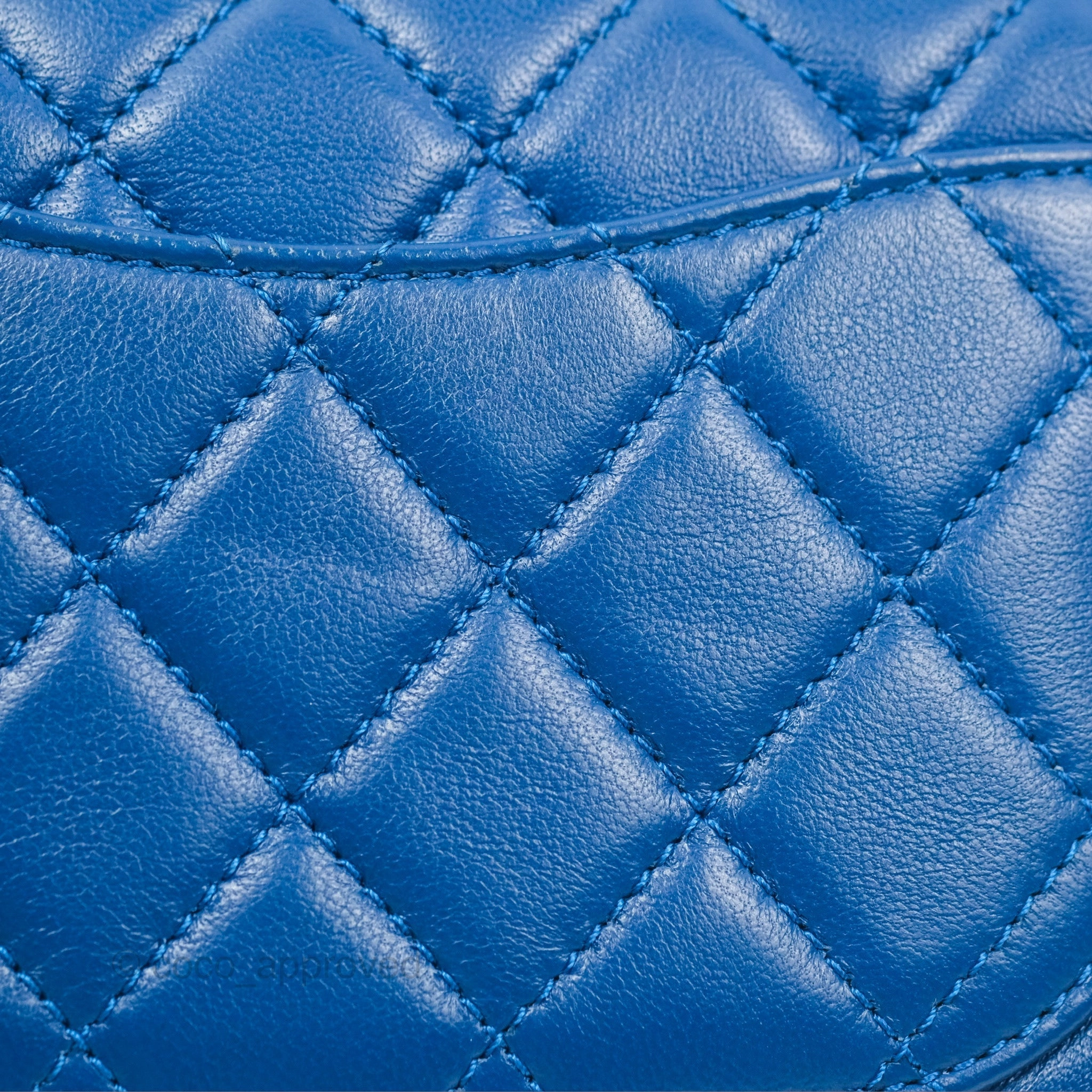 Chanel Pearl Crush Mini Rectangular Blue Lambskin Aged Gold Hardware