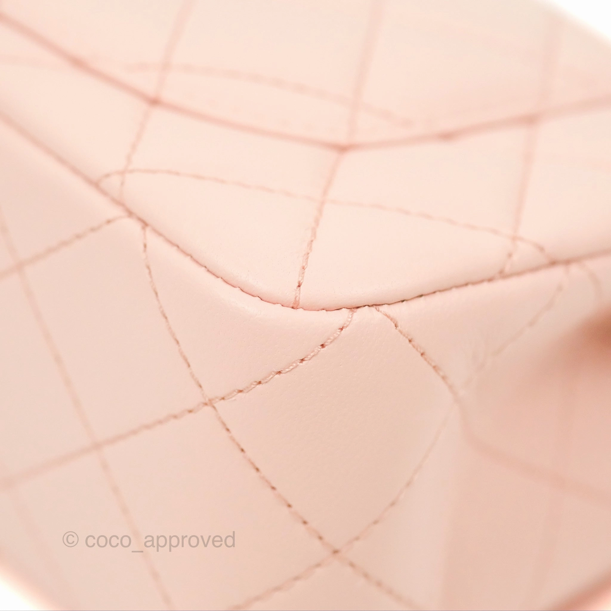 Chanel Pearl Crush Mini Rectangular Light Pink Lambskin Aged Gold Hardware