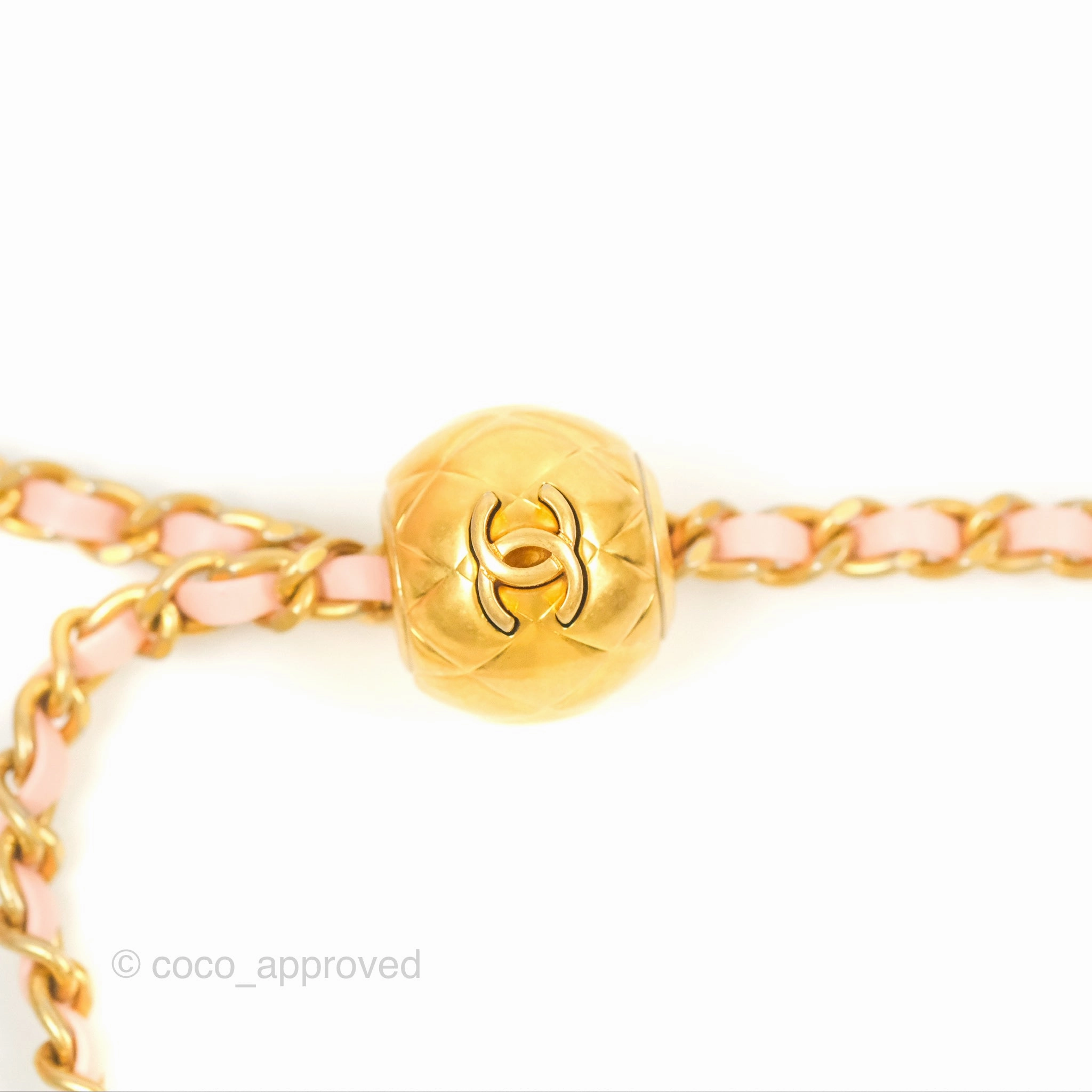 Chanel Pearl Crush Mini Rectangular Light Pink Lambskin Aged Gold Hardware