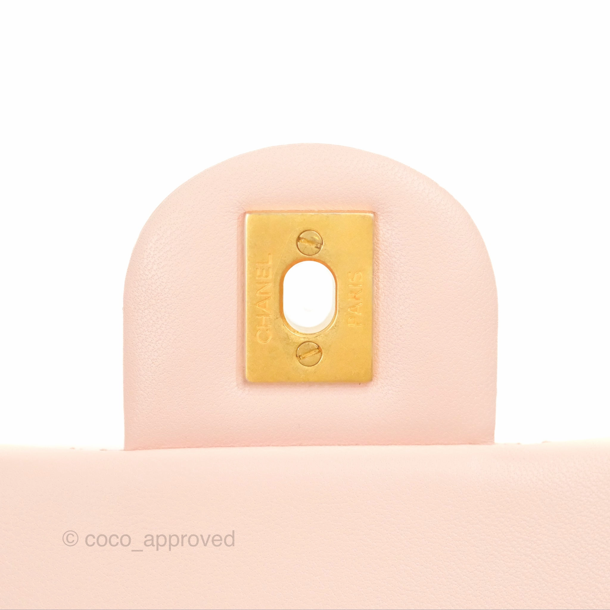 Chanel Pearl Crush Mini Rectangular Light Pink Lambskin Aged Gold Hardware