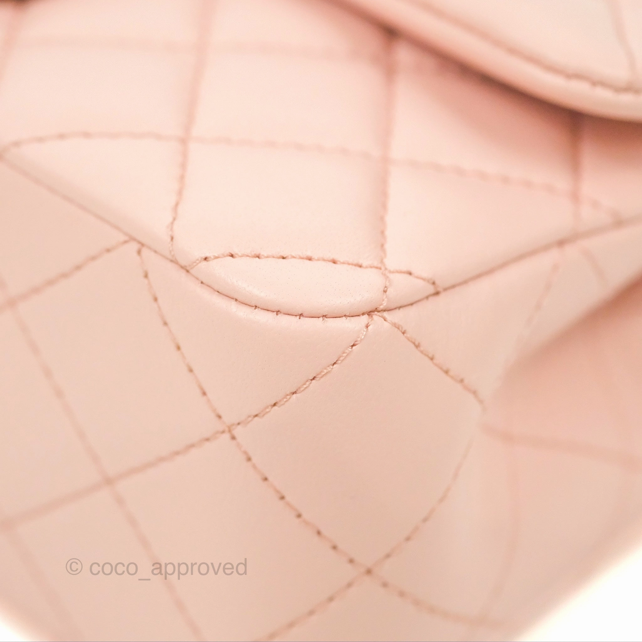 Chanel Pearl Crush Mini Rectangular Light Pink Lambskin Aged Gold Hardware