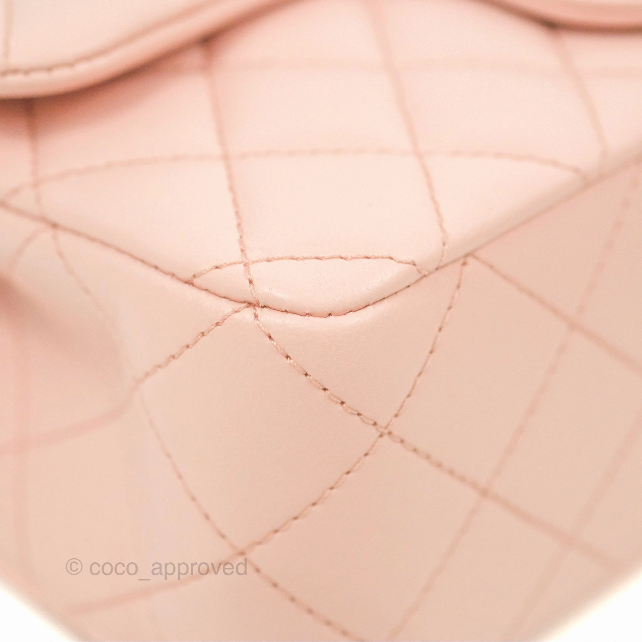 Chanel Pearl Crush Mini Rectangular Light Pink Lambskin Aged Gold Hardware