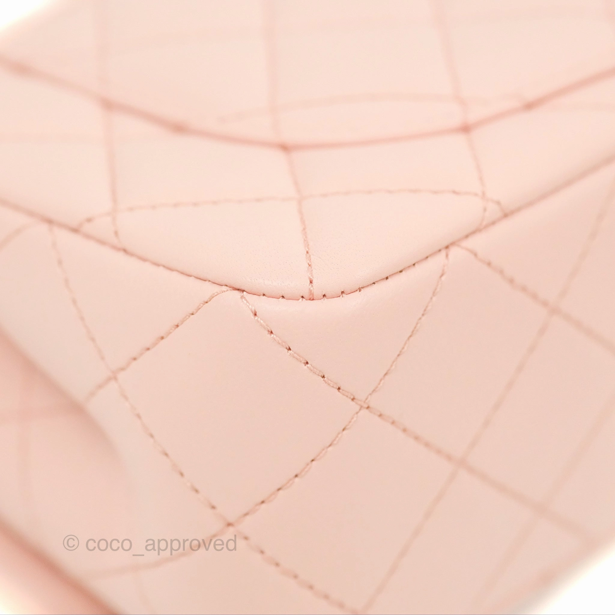 Chanel Pearl Crush Mini Rectangular Light Pink Lambskin Aged Gold Hardware