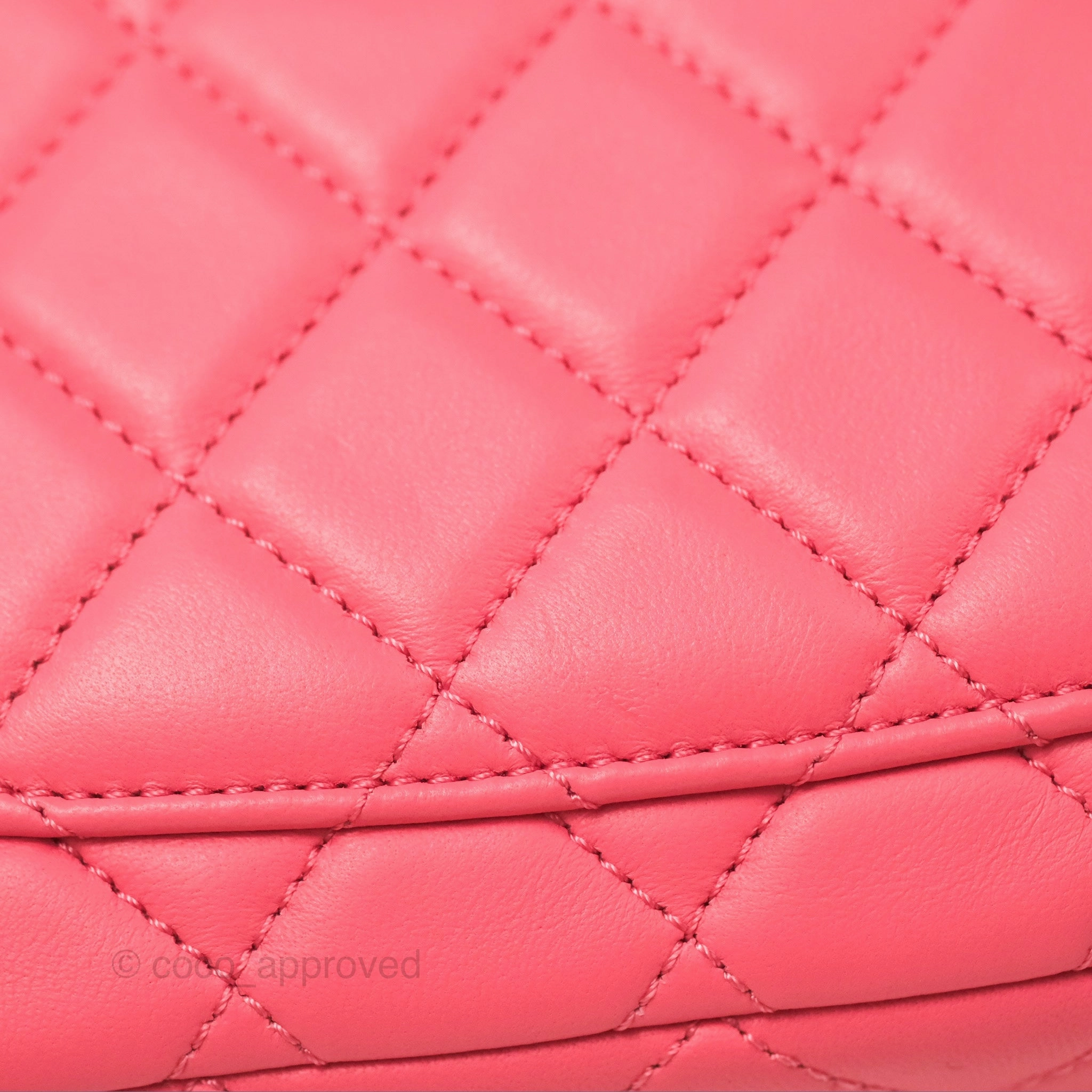 Chanel Pearl Crush Mini Rectangular Pink Lambskin Aged Gold Hardware