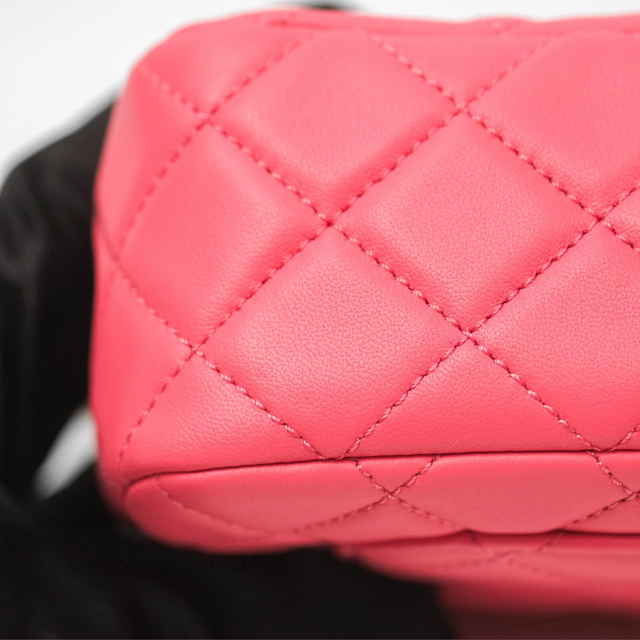 Chanel Pearl Crush Mini Rectangular Pink Lambskin Aged Gold Hardware