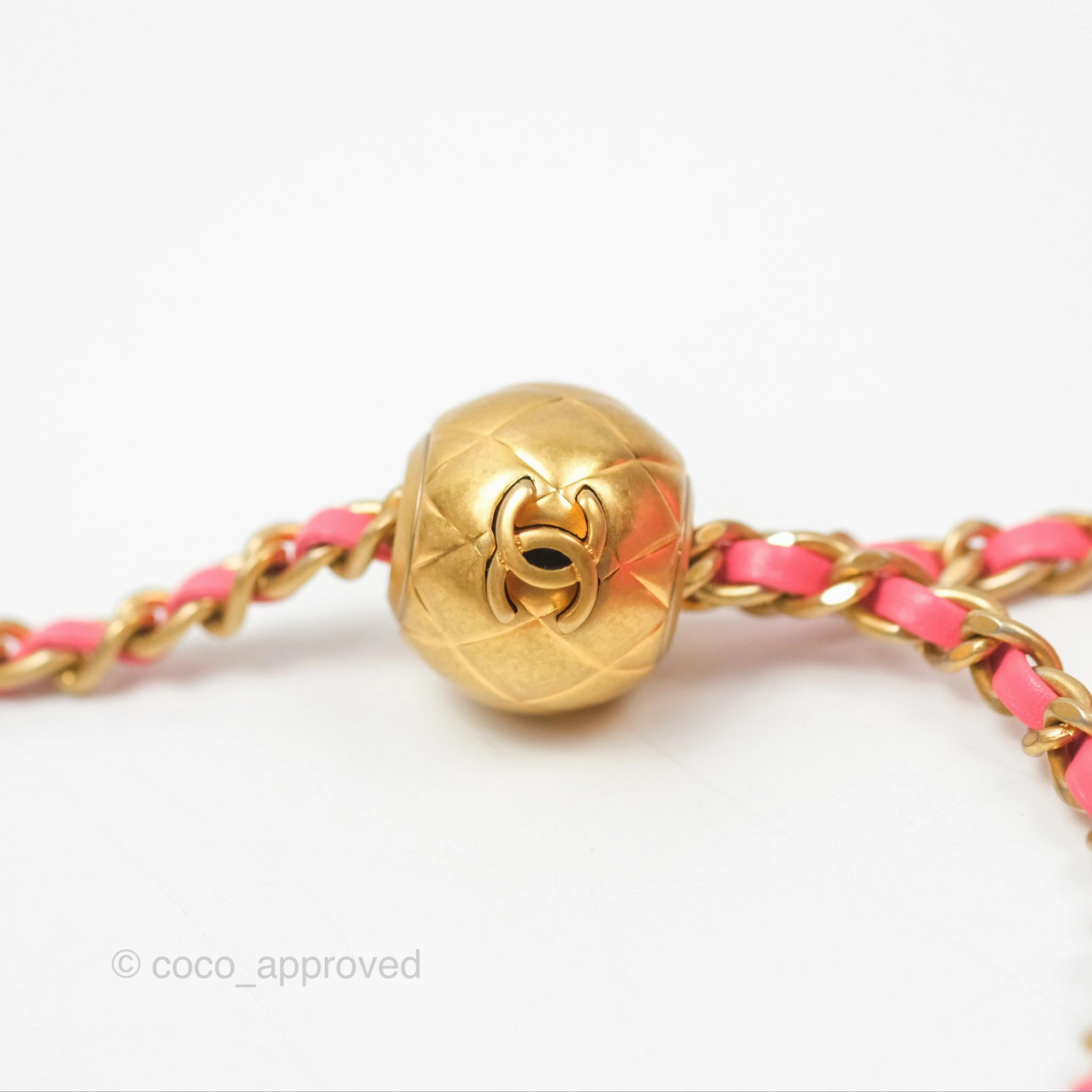 Chanel Pearl Crush Mini Rectangular Pink Lambskin Aged Gold Hardware