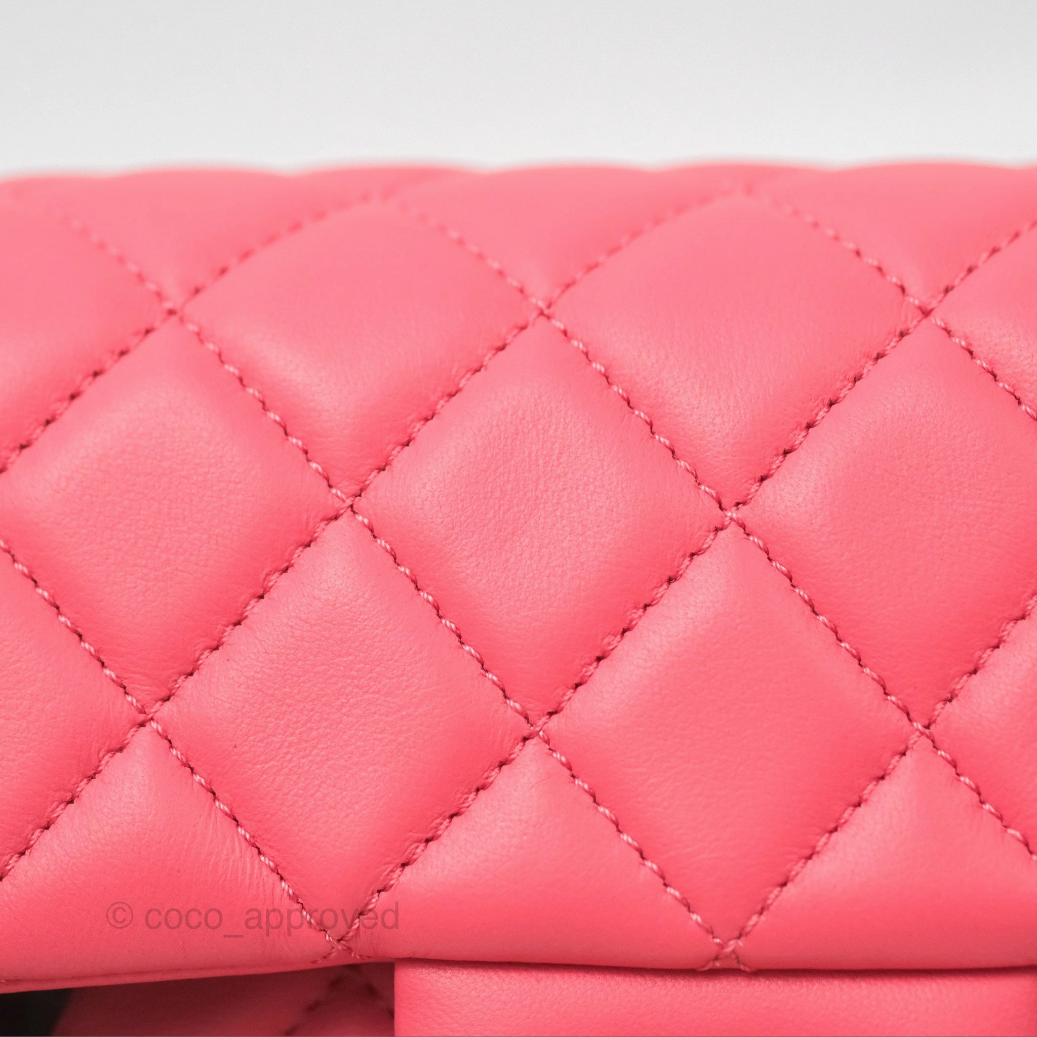 Chanel Pearl Crush Mini Rectangular Pink Lambskin Aged Gold Hardware