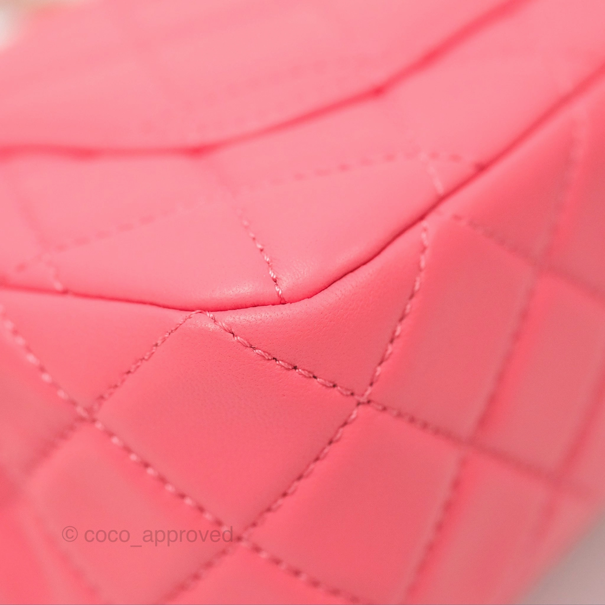 Chanel Pearl Crush Mini Rectangular Pink Lambskin Aged Gold Hardware