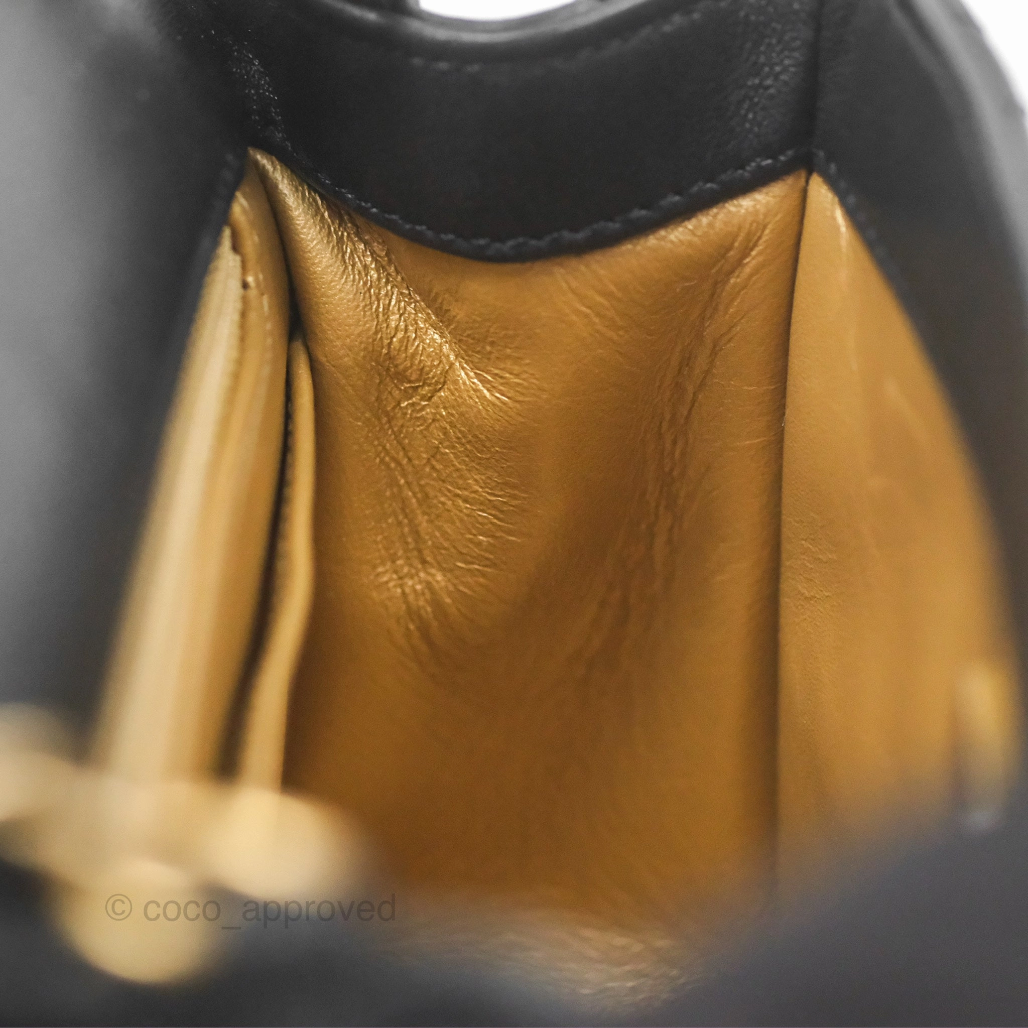 Chanel Pearl Crush Mini Square Quilted Black Lambskin Aged Gold Hardware
