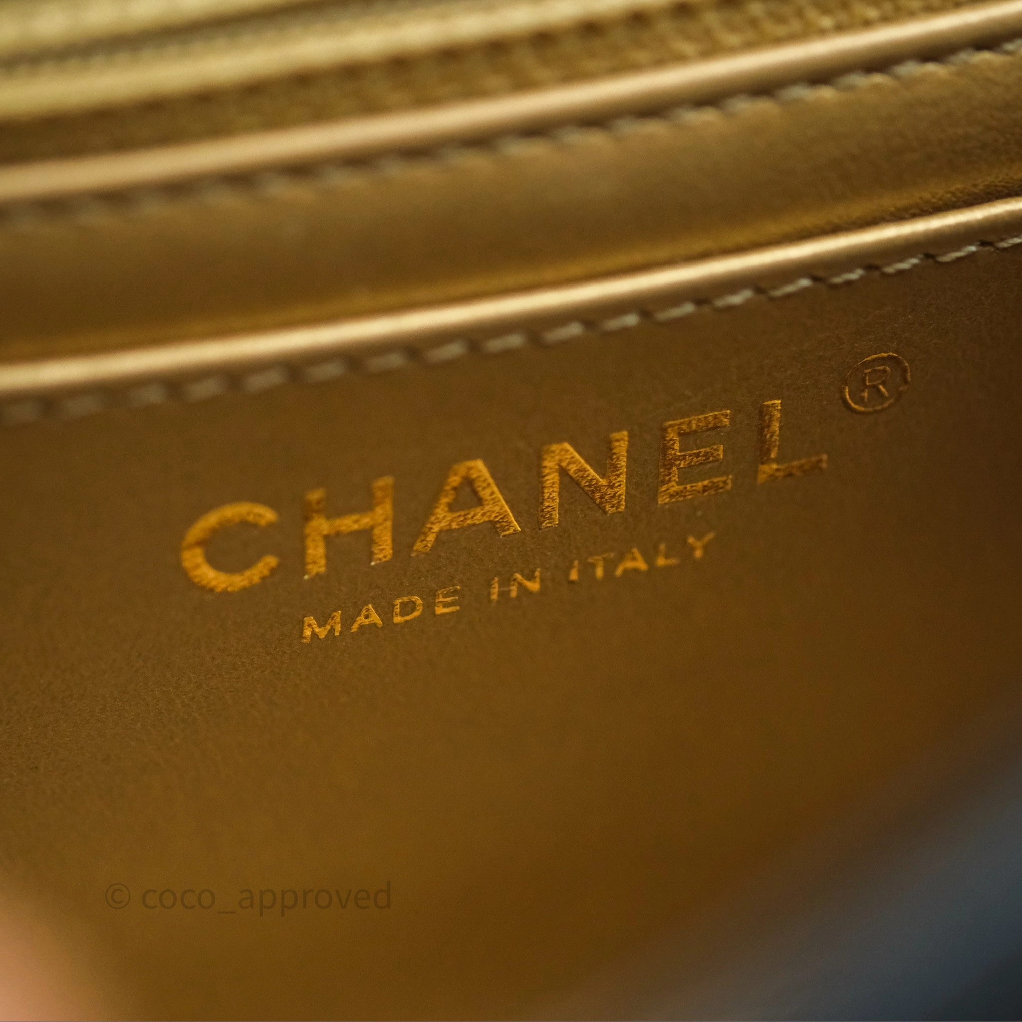 Chanel Pearl Crush Mini Square Quilted Black Lambskin Aged Gold Hardware