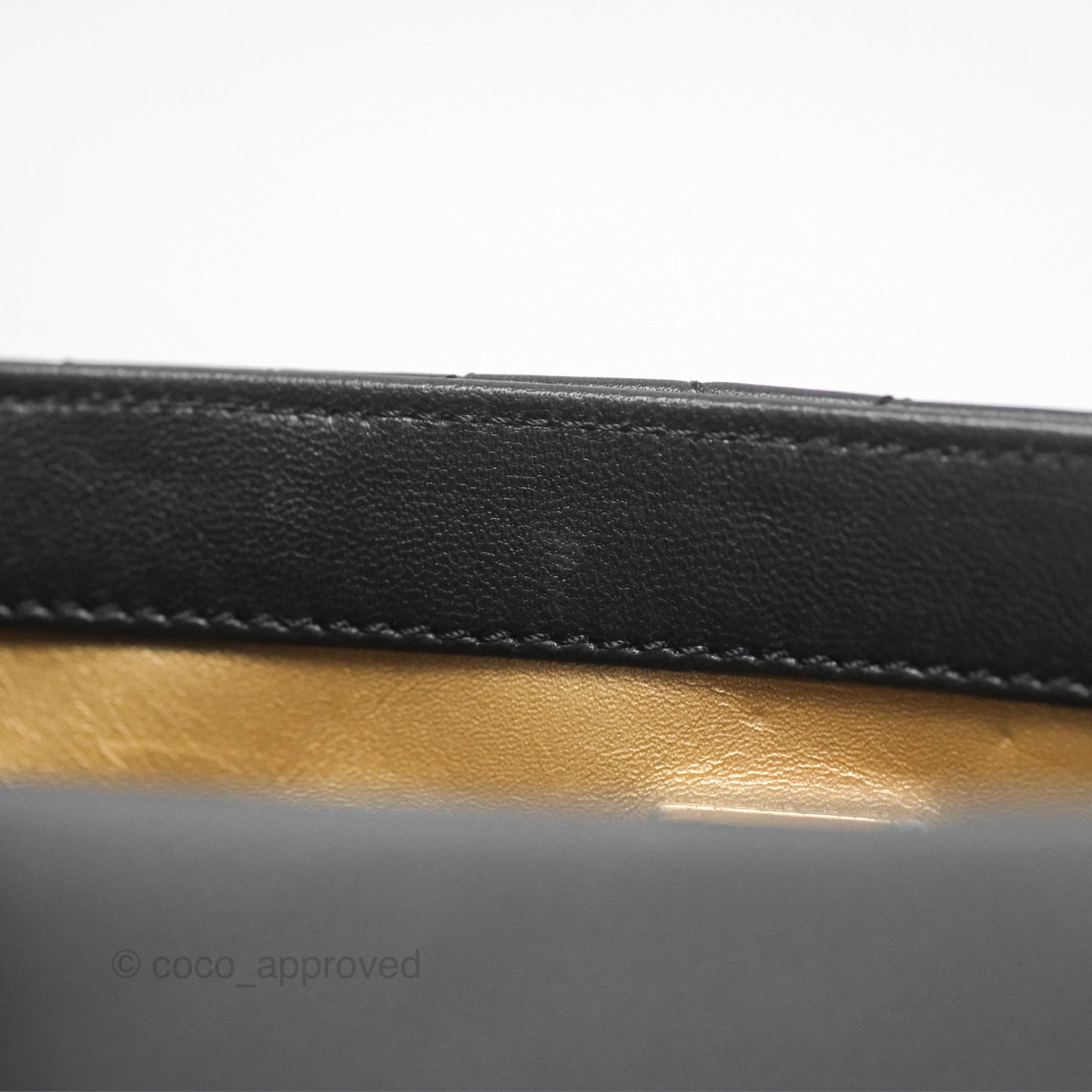 Chanel Pearl Crush Mini Square Quilted Black Lambskin Aged Gold Hardware