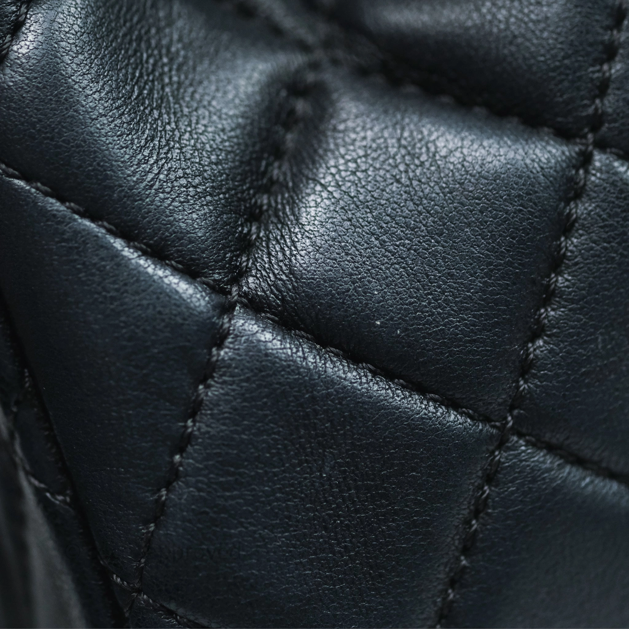 Chanel Pearl Crush Mini Square Quilted Black Lambskin Aged Gold Hardware