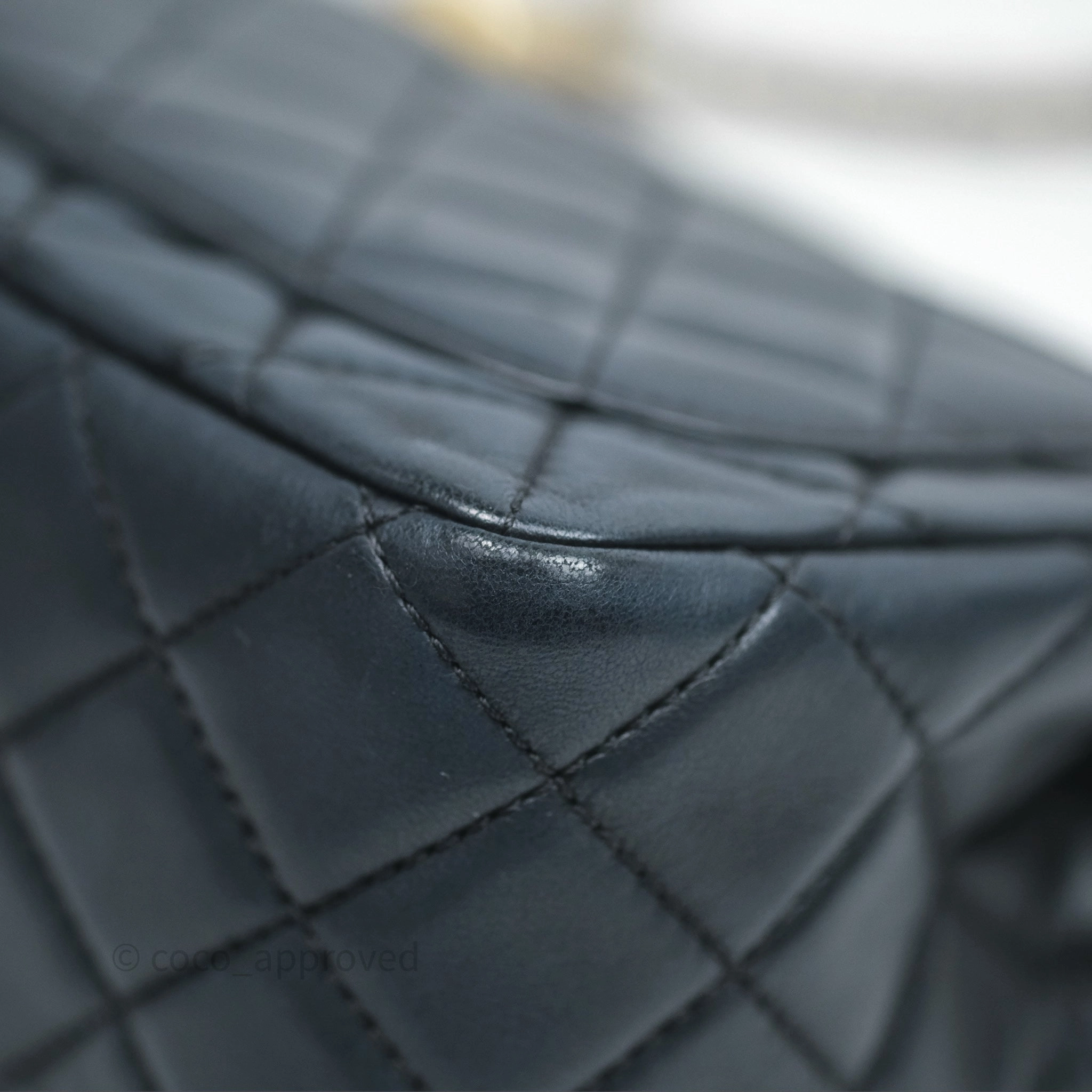 Chanel Pearl Crush Mini Square Quilted Black Lambskin Aged Gold Hardware