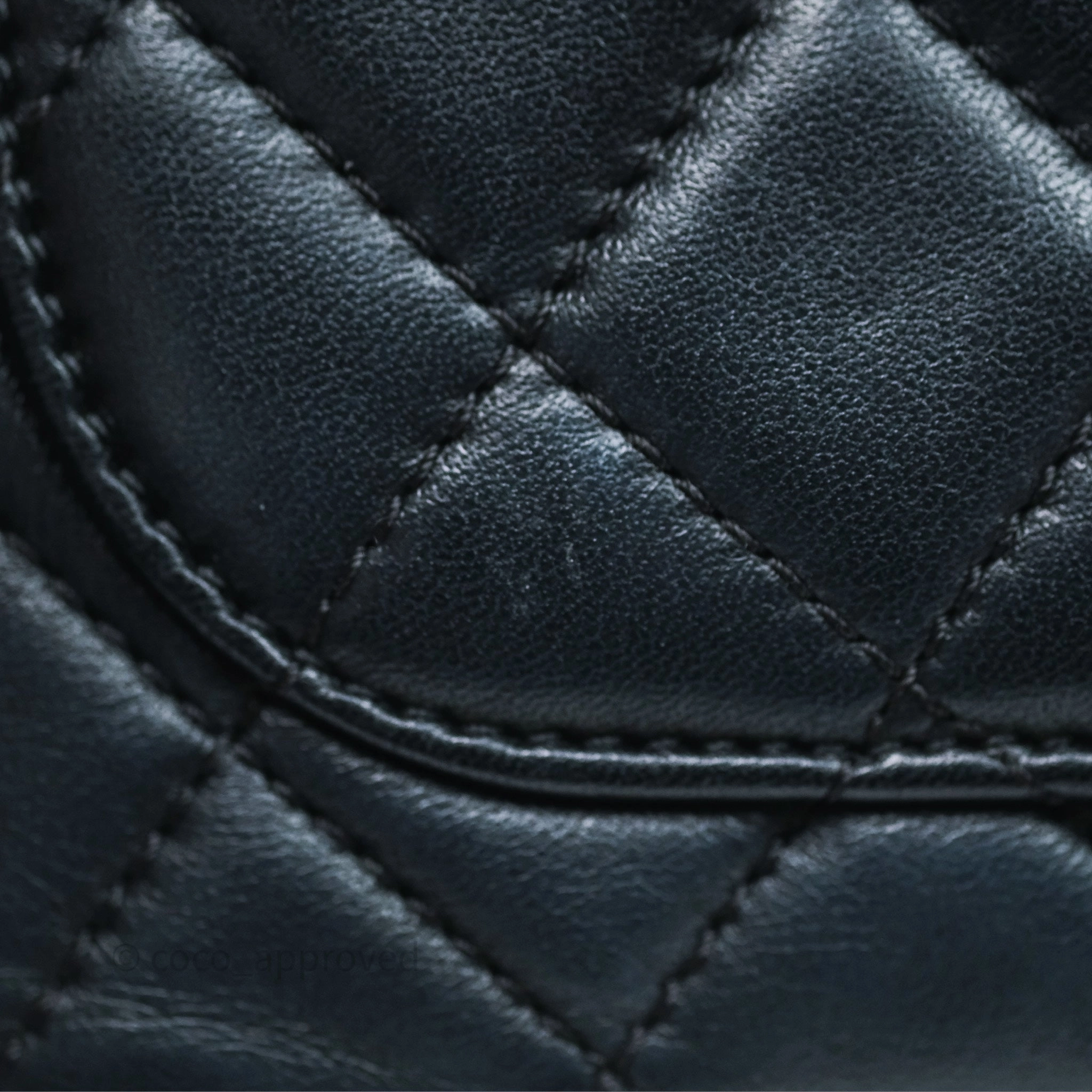 Chanel Pearl Crush Mini Square Quilted Black Lambskin Aged Gold Hardware