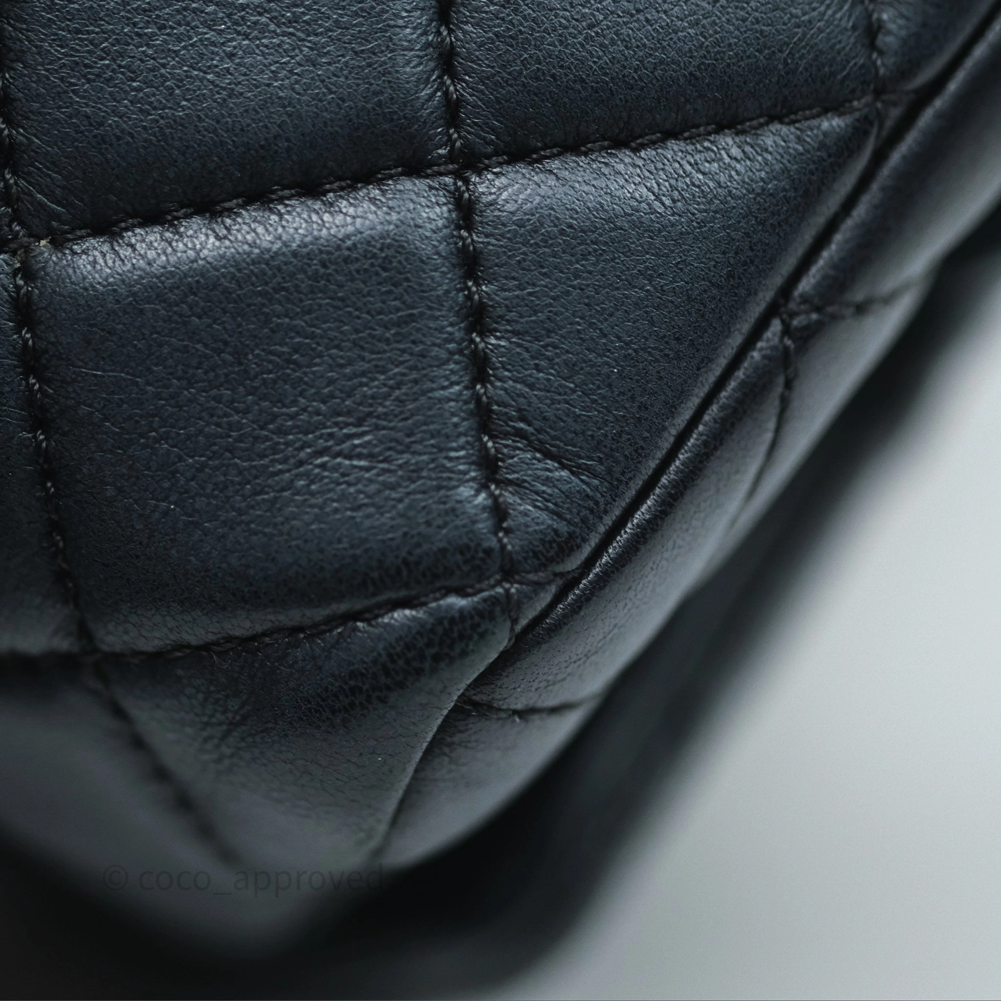 Chanel Pearl Crush Mini Square Quilted Black Lambskin Aged Gold Hardware