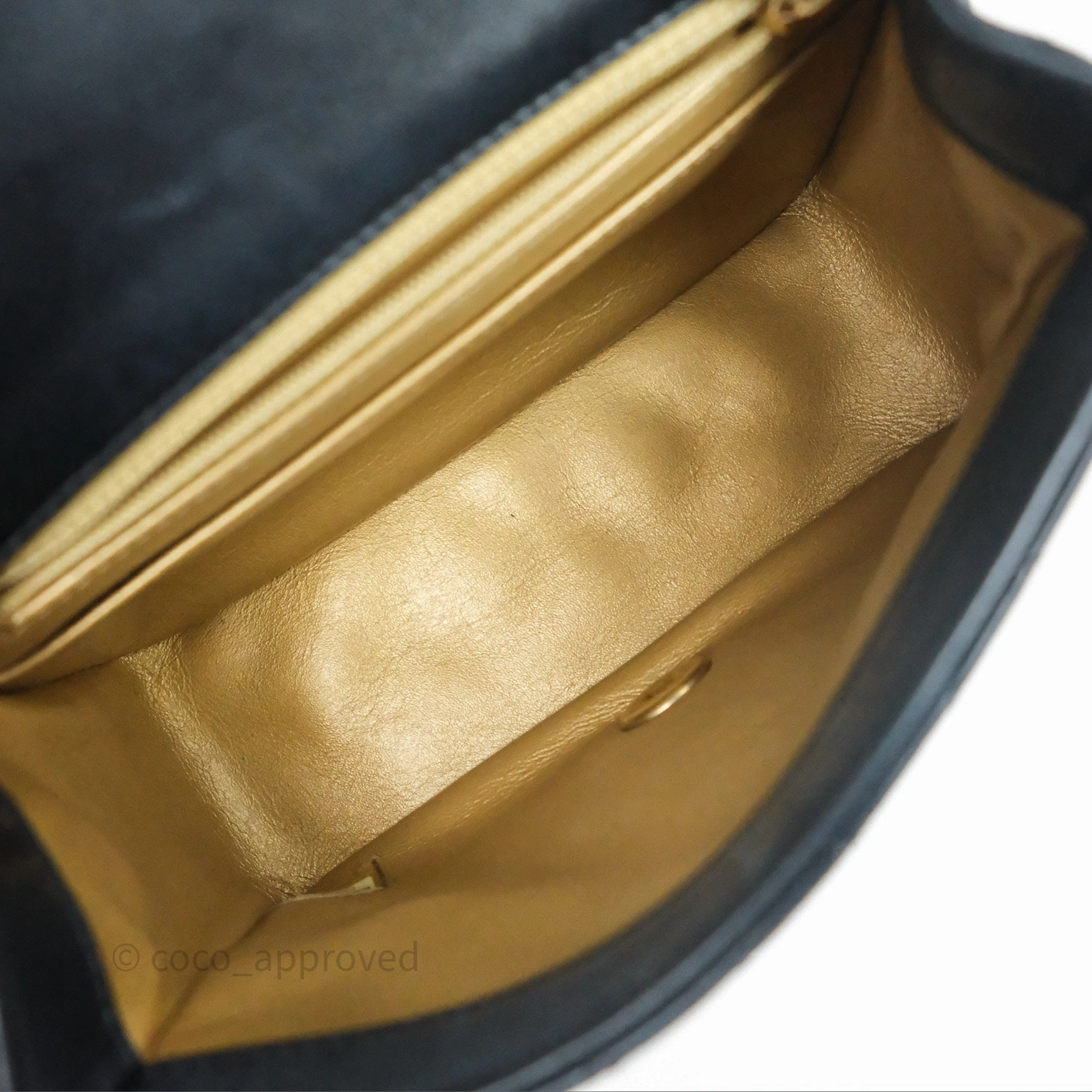 Chanel Pearl Crush Mini Square Quilted Black Lambskin Aged Gold Hardware