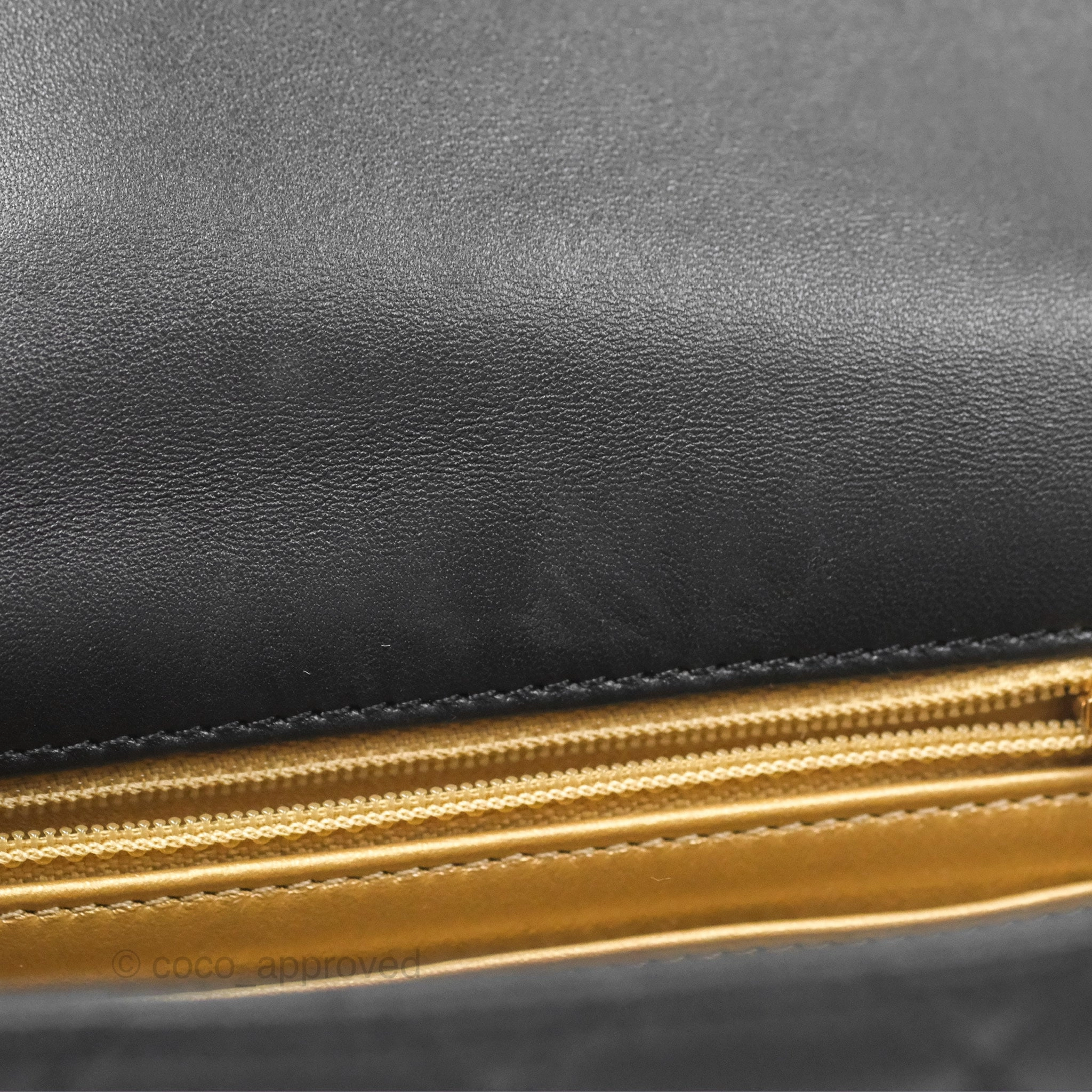 Chanel Pearl Crush Mini Square Quilted Black Lambskin Aged Gold Hardware