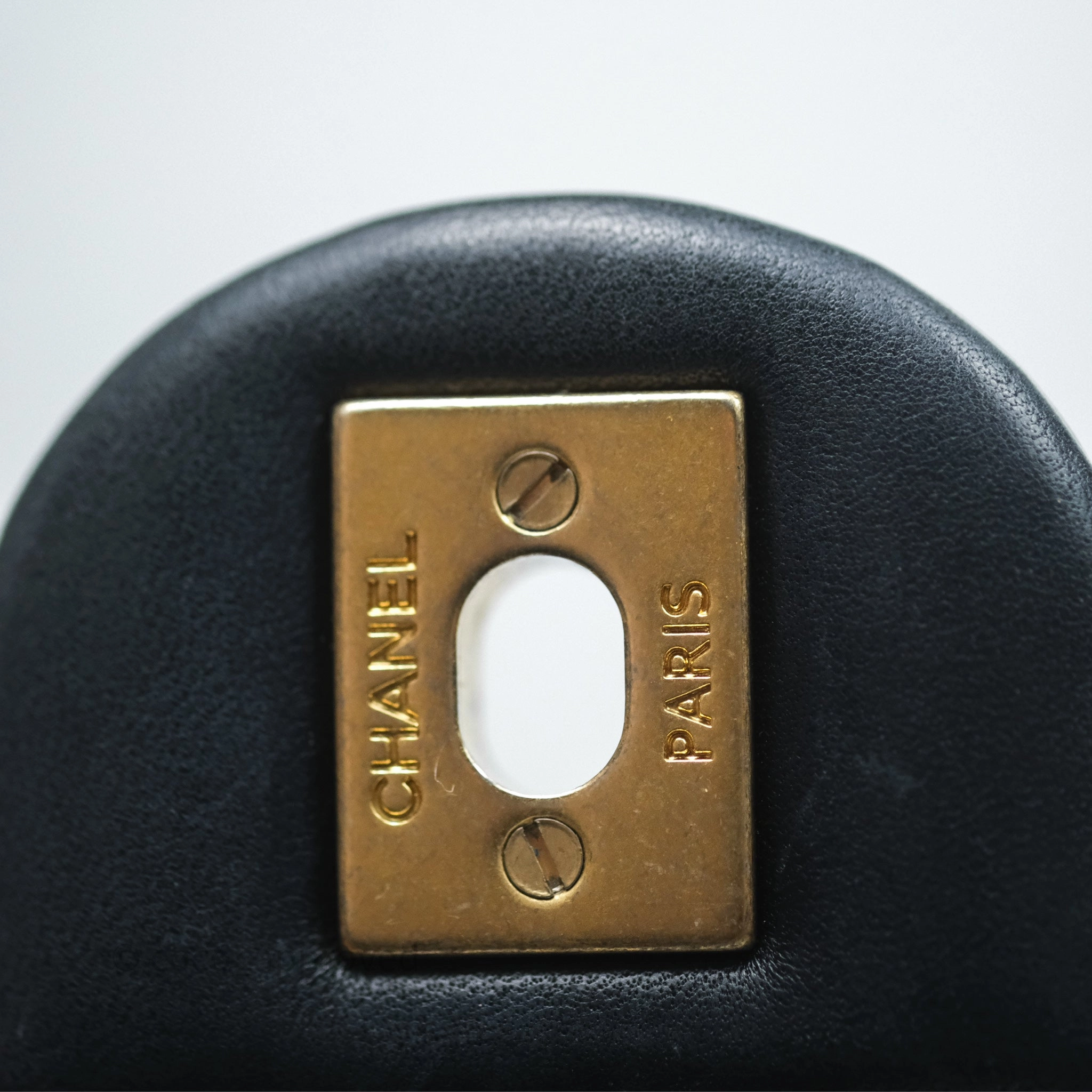 Chanel Pearl Crush Mini Square Quilted Black Lambskin Aged Gold Hardware