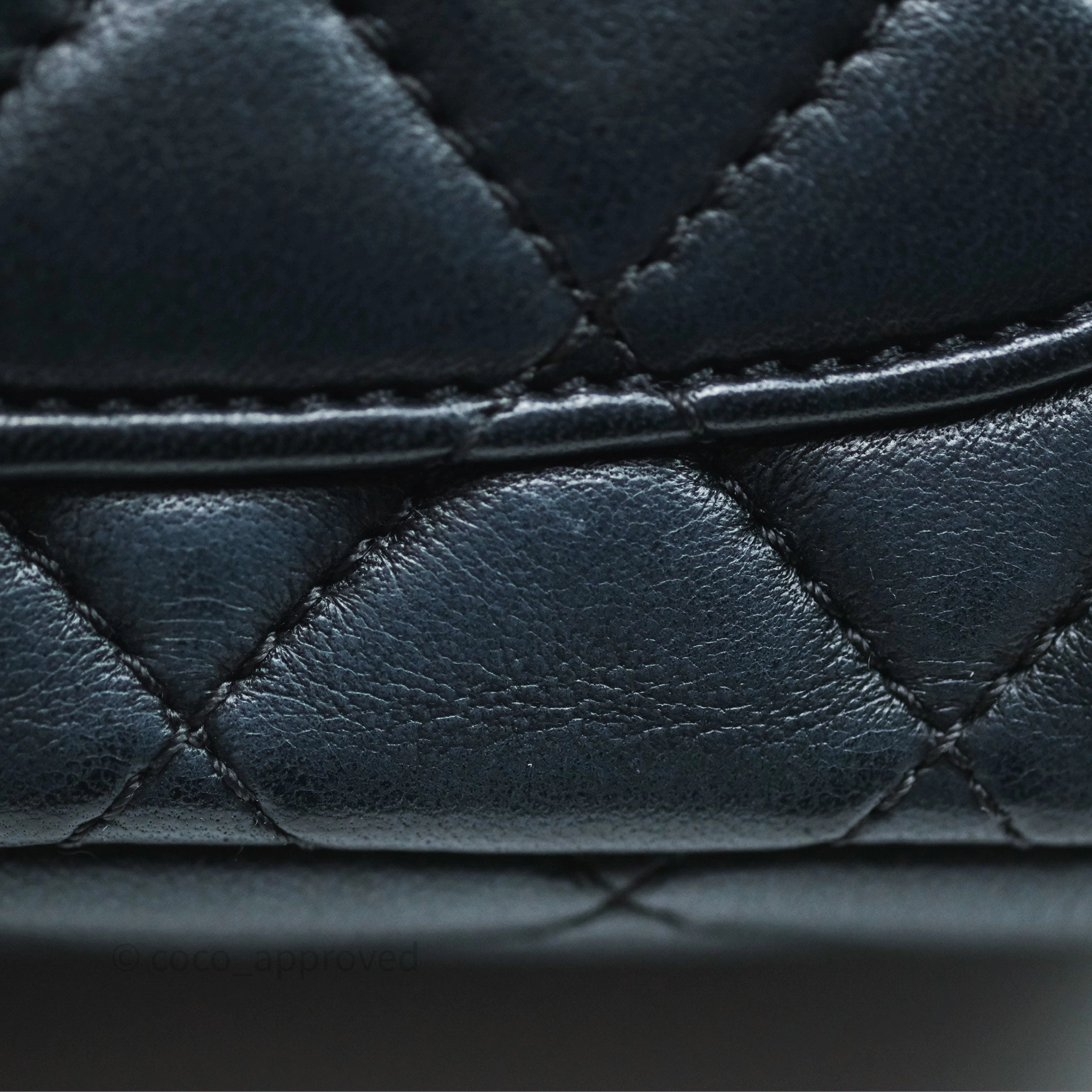 Chanel Pearl Crush Mini Square Quilted Black Lambskin Aged Gold Hardware