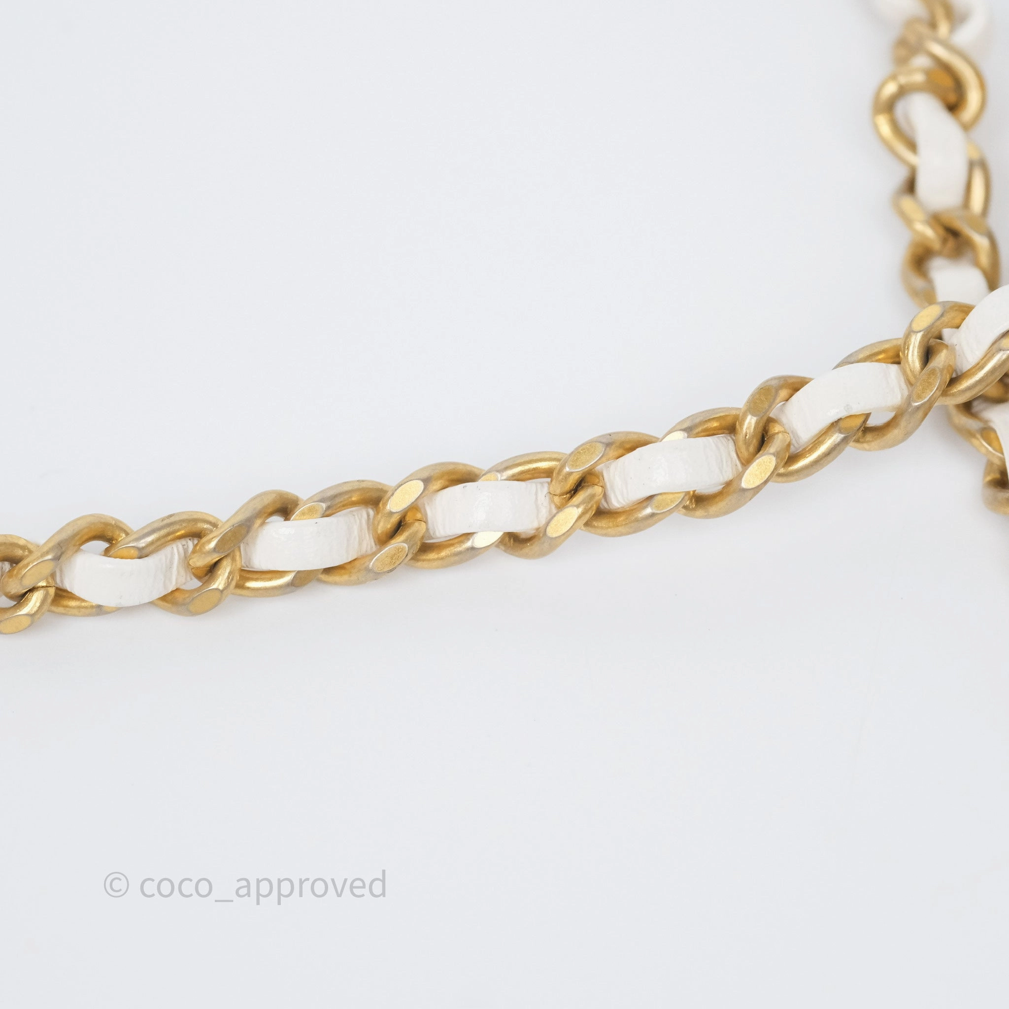 Chanel Pearl Crush Mini Square Quilted White Lambskin Aged Gold Hardware
