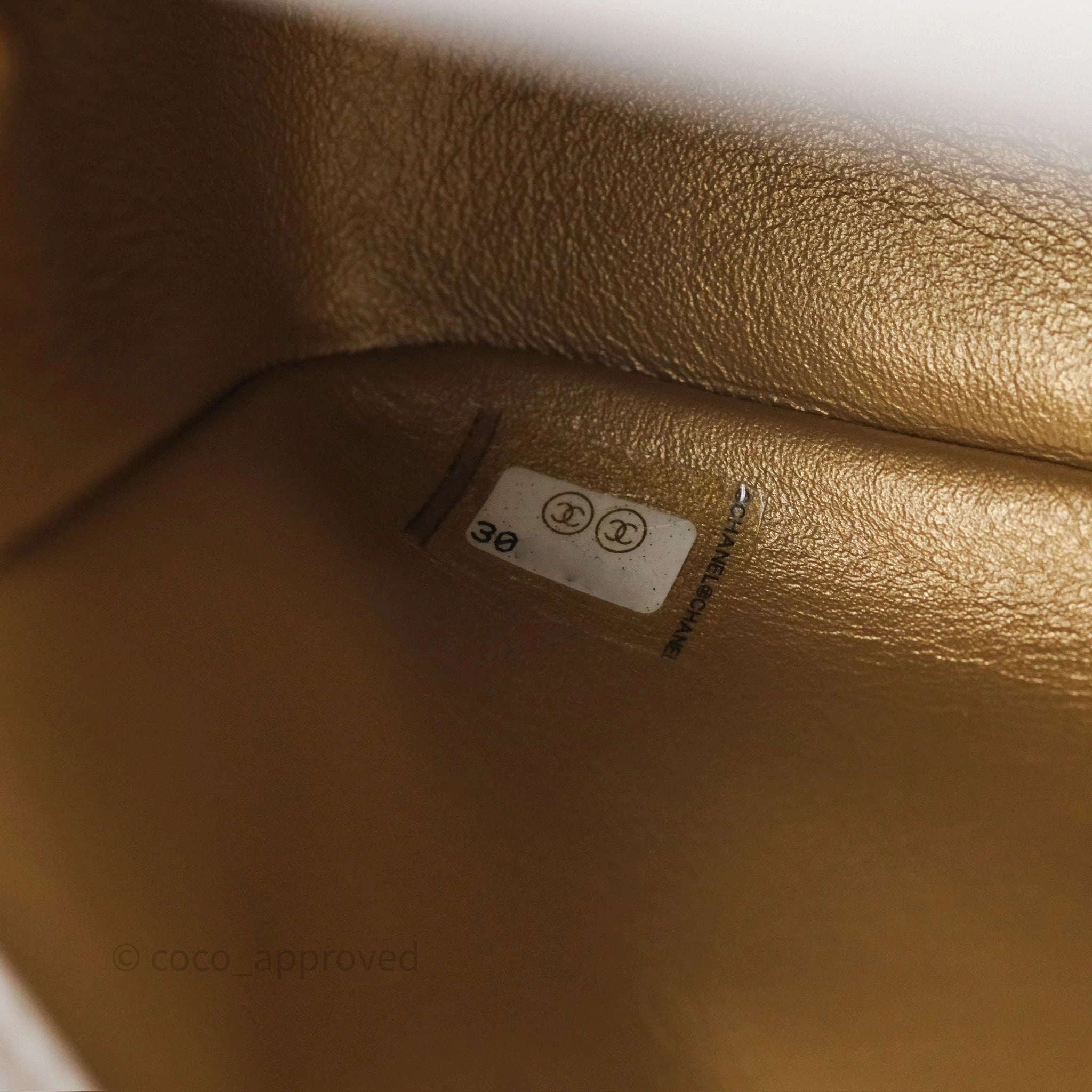 Chanel Pearl Crush Mini Square Quilted White Lambskin Aged Gold Hardware