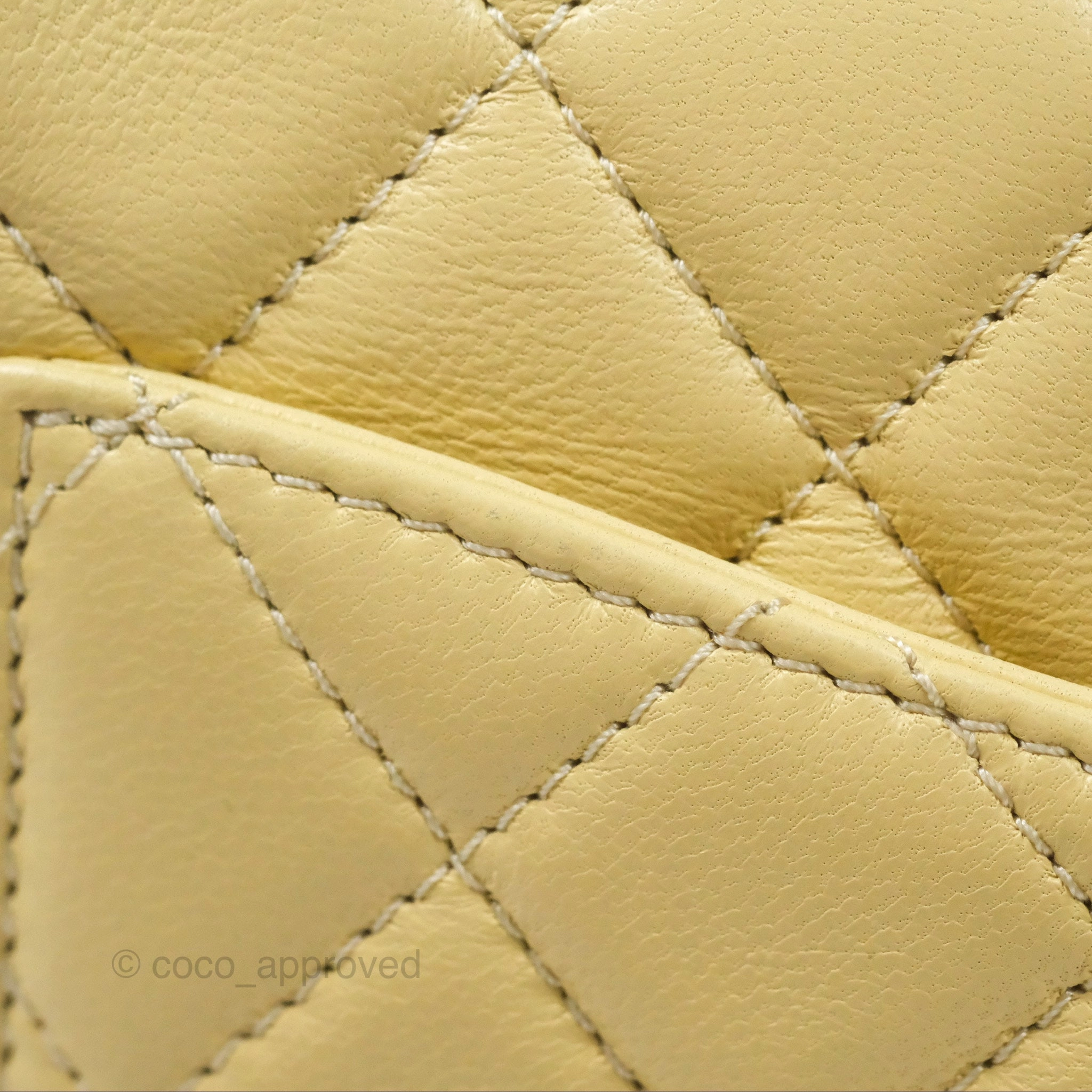 Chanel Pearl Crush Mini Square Quilted Yellow Lambskin Aged Gold Hardware