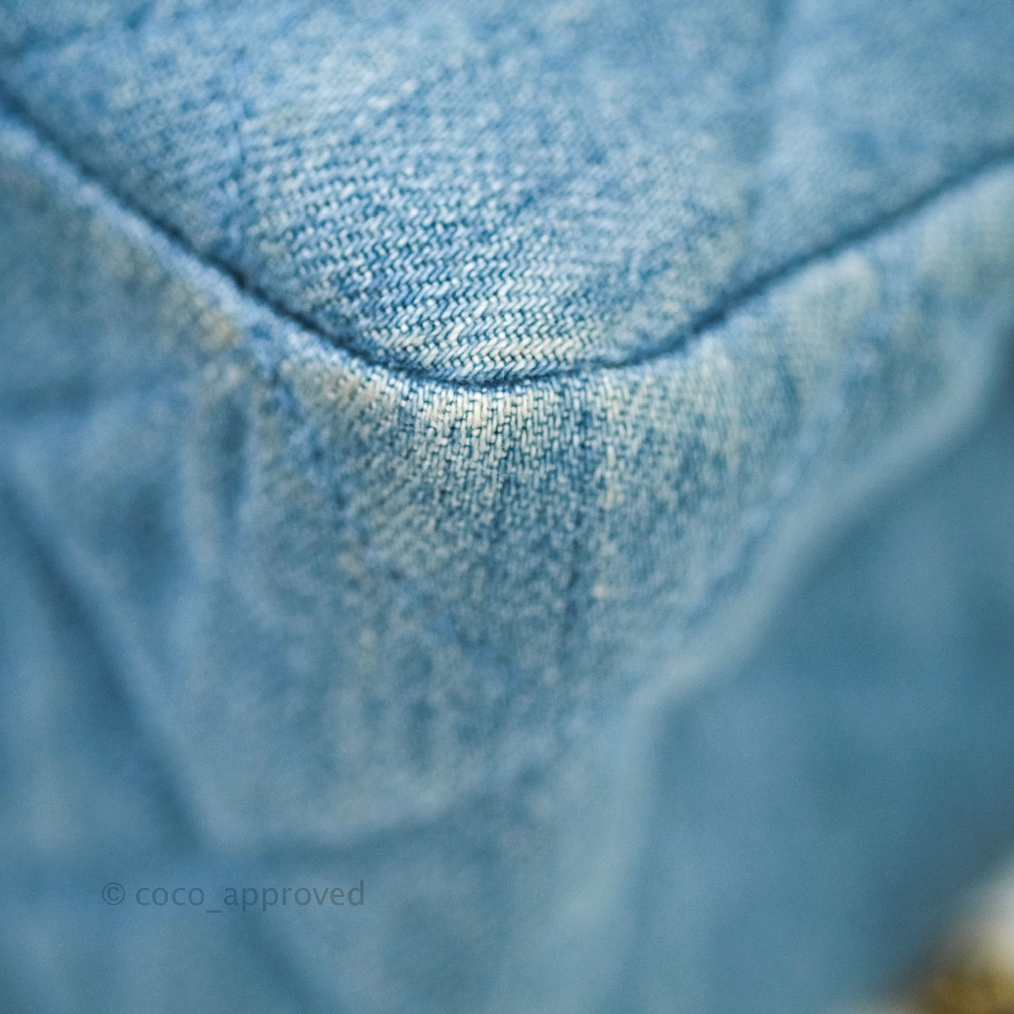 Chanel Quilted 2.55 Reissue 227 Double Flap Denim Gold Hardware