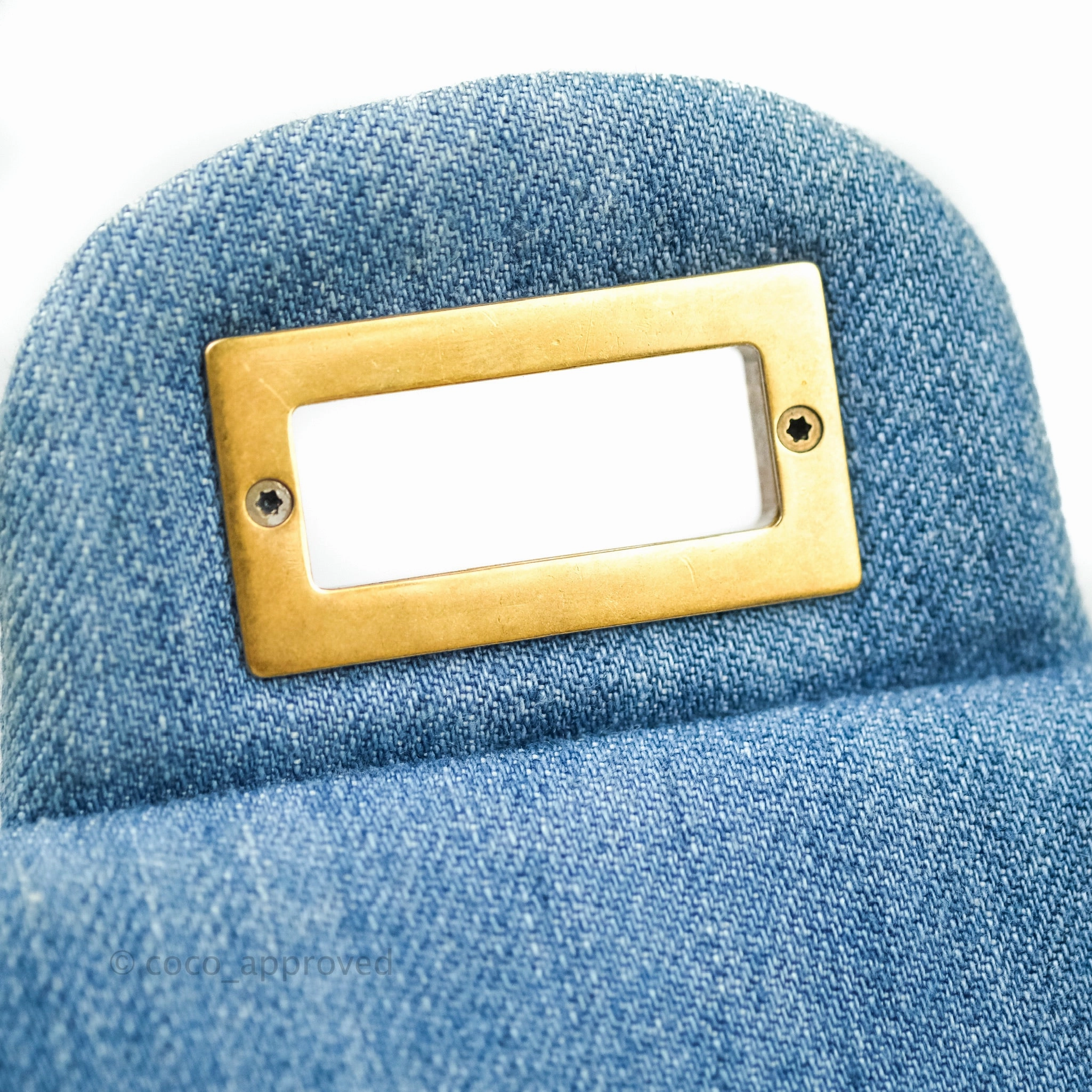 Chanel Quilted 2.55 Reissue 227 Double Flap Denim Gold Hardware
