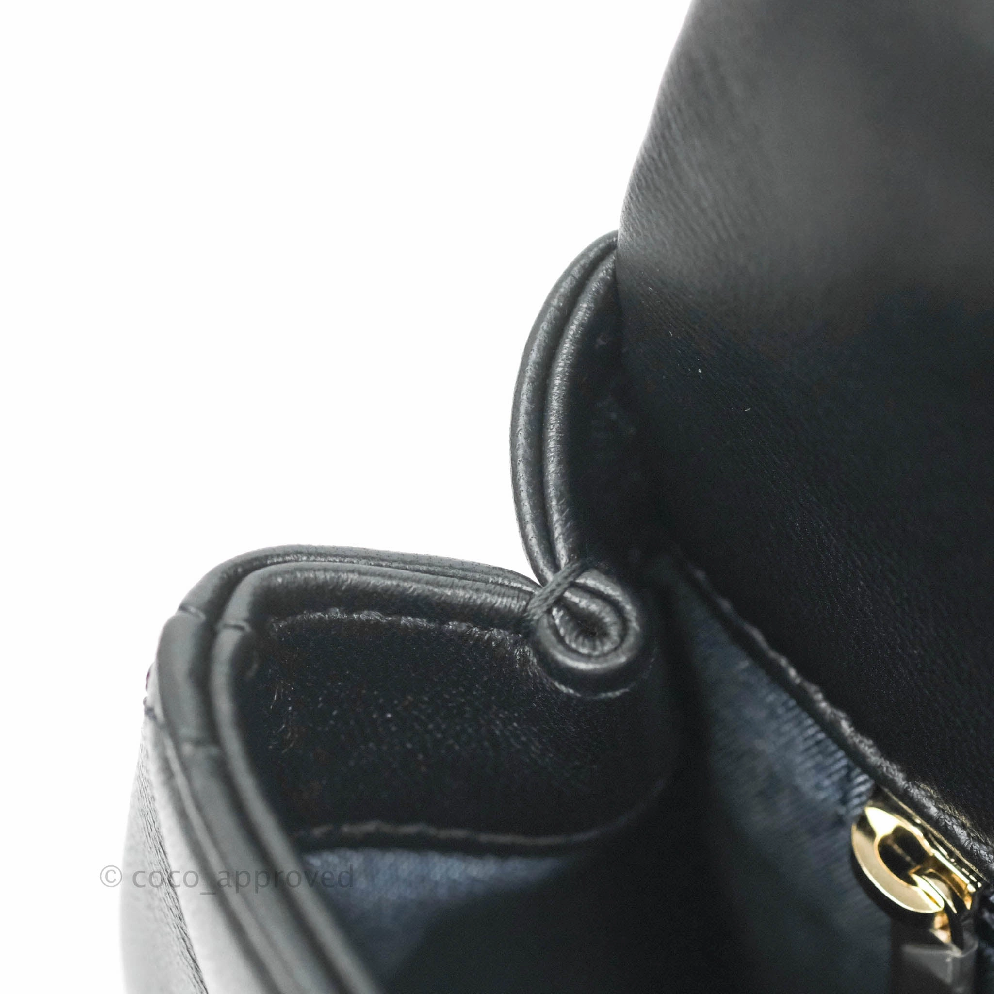 Chanel Quilted Large Resin Bi-Color Chain Flap Bag Black Lambskin Gold Hardware