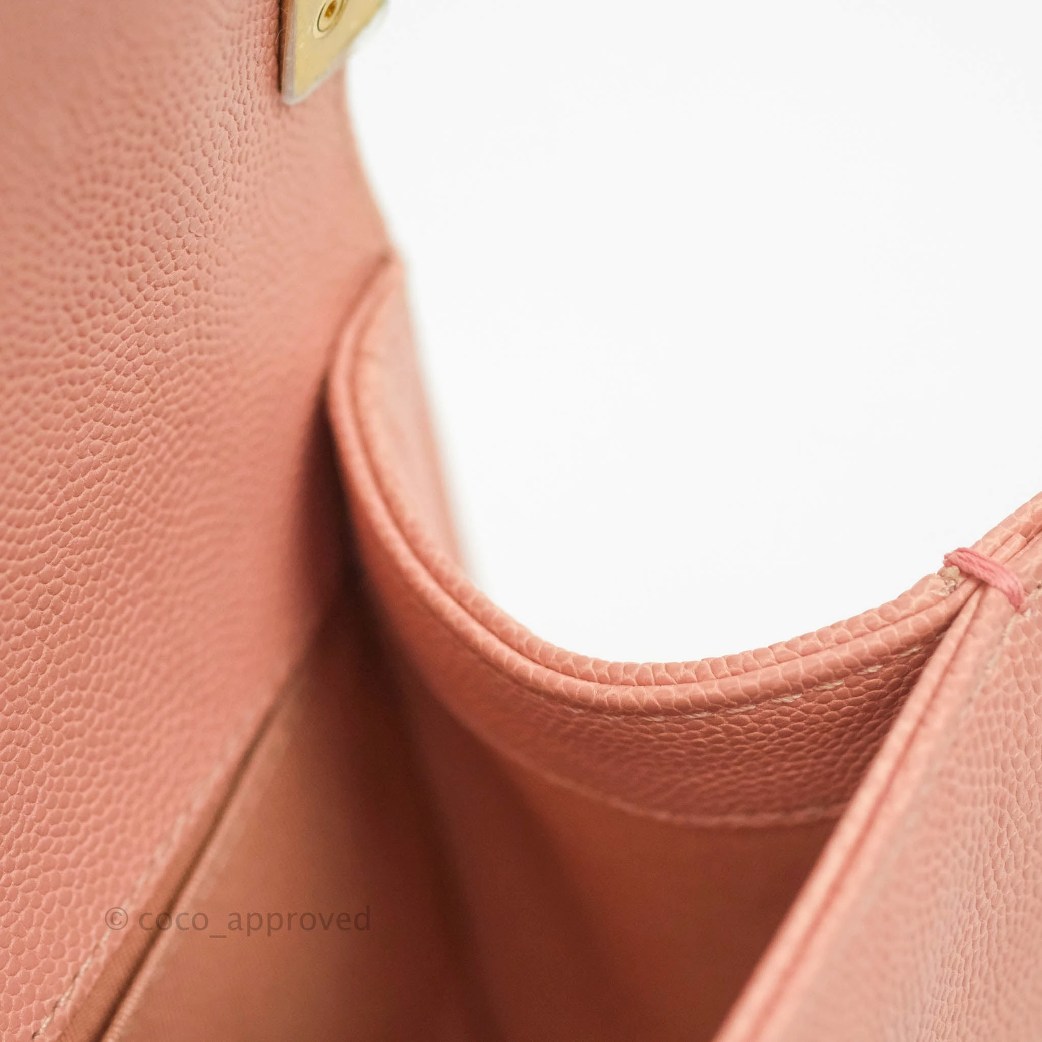 Chanel Quilted Medium Boy Bag Pink Caviar Aged Gold Hardware