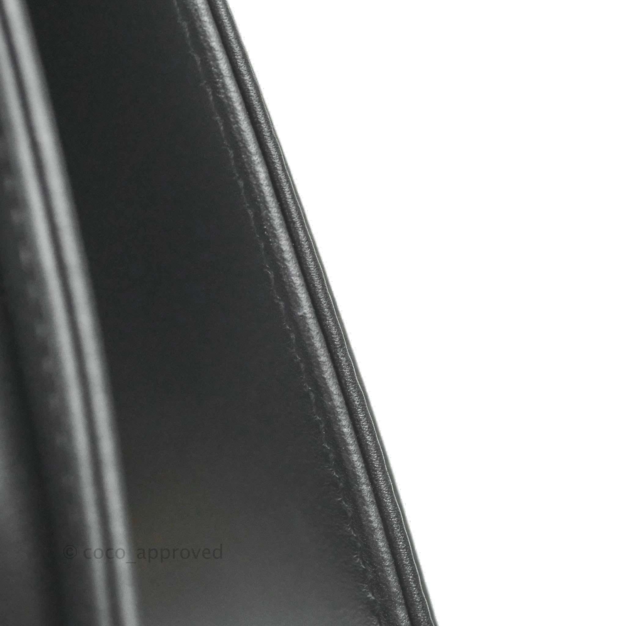 Chanel Quilted Medium Boy Black Calfskin Aged Gold Hardware