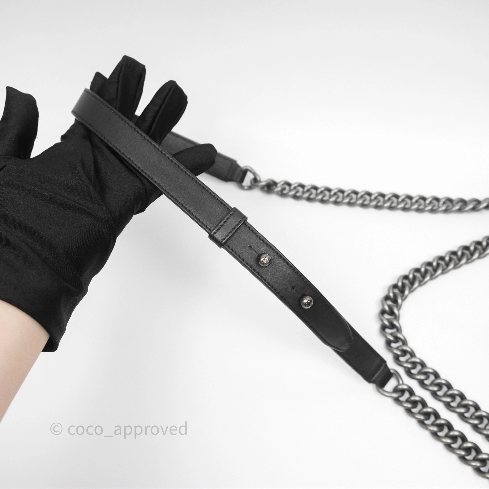 Chanel Quilted Medium Boy Black Calfskin Ruthenium Hardware