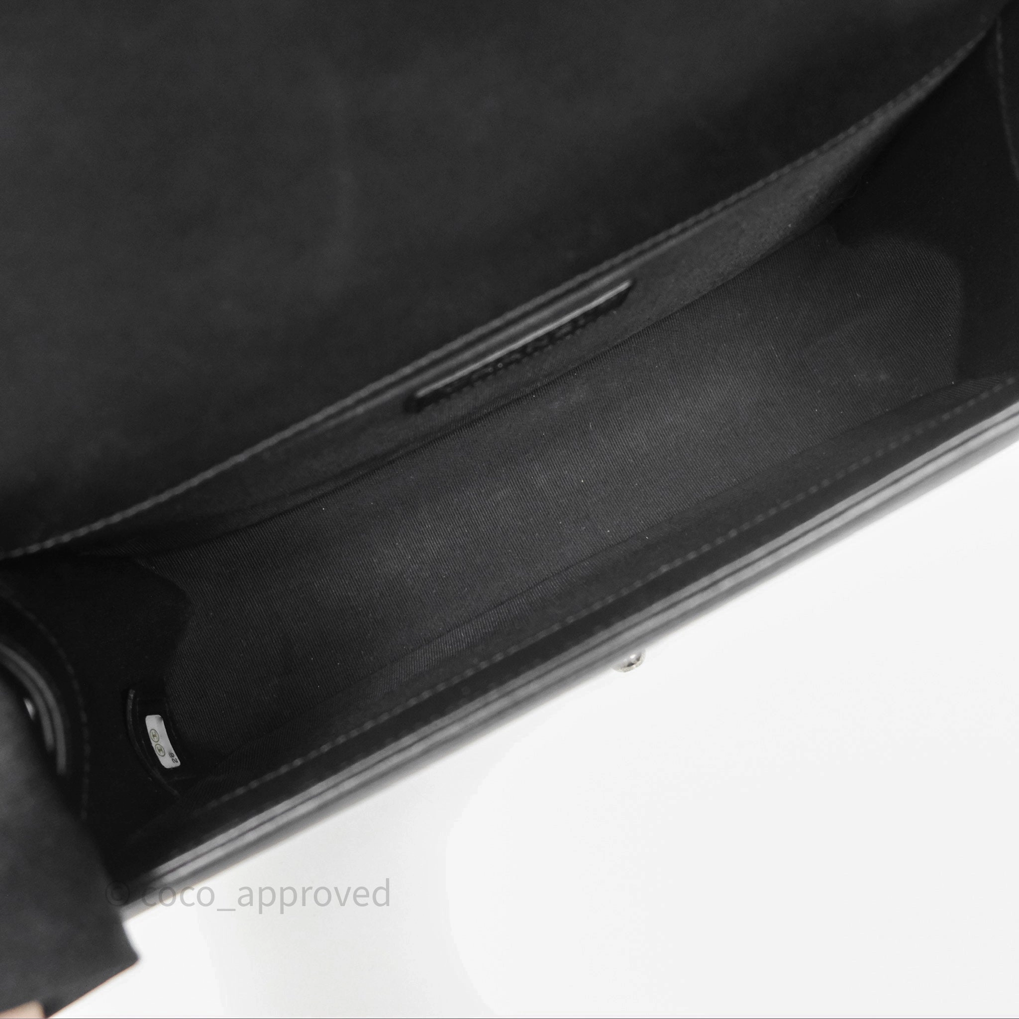 Chanel Quilted Medium Boy Black Calfskin Ruthenium Hardware