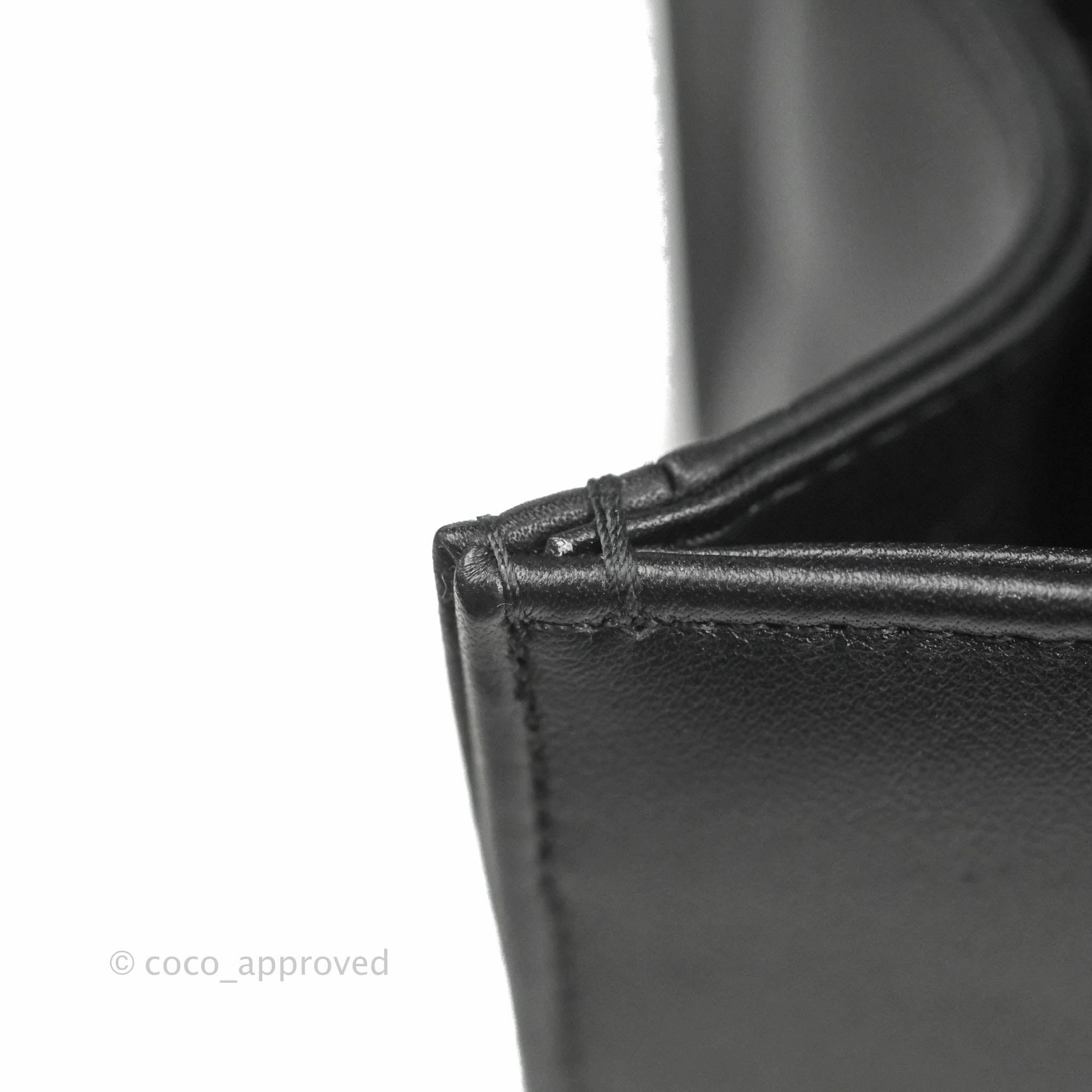 Chanel Quilted Medium Boy Black Calfskin Ruthenium Hardware