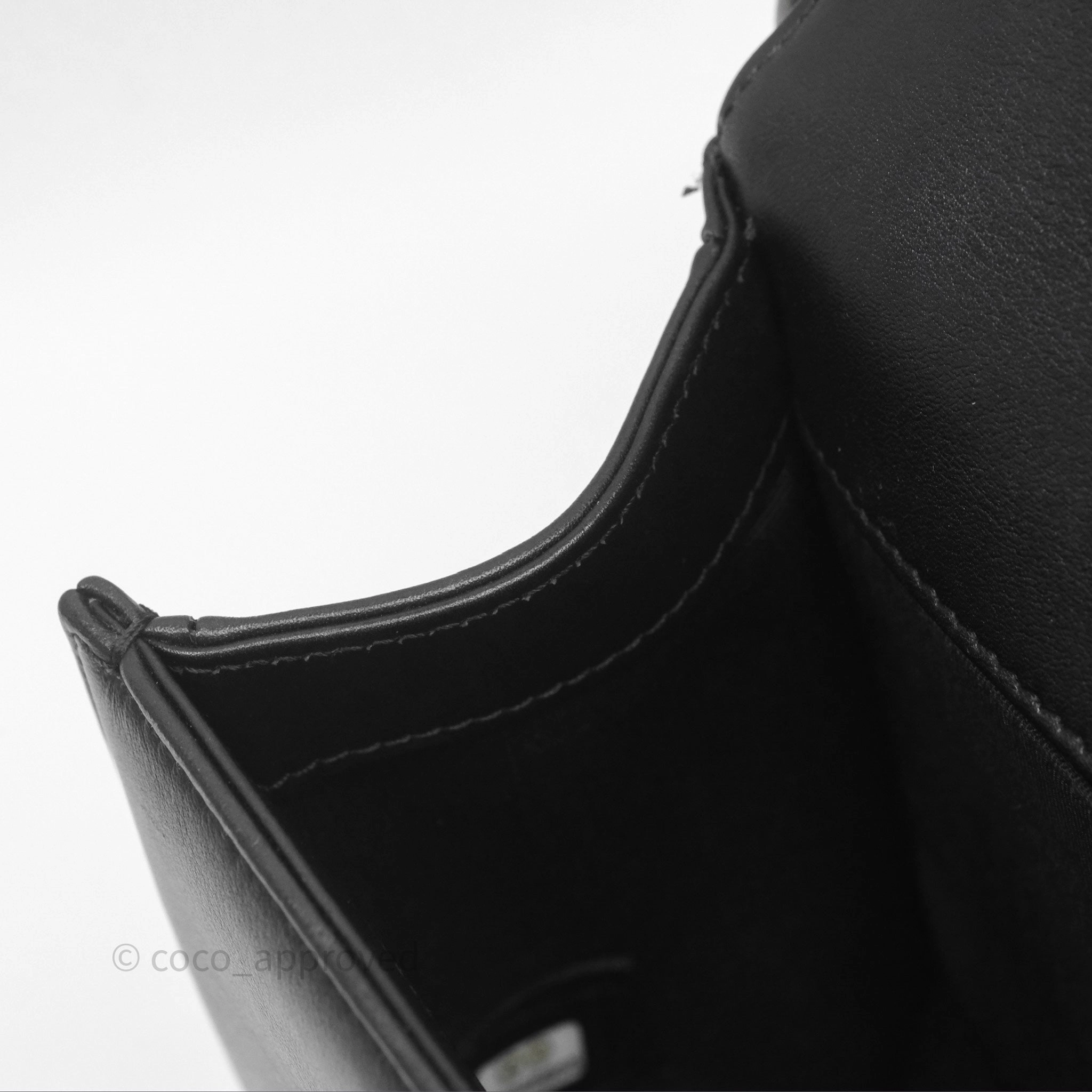 Chanel Quilted Medium Boy Black Calfskin Ruthenium Hardware