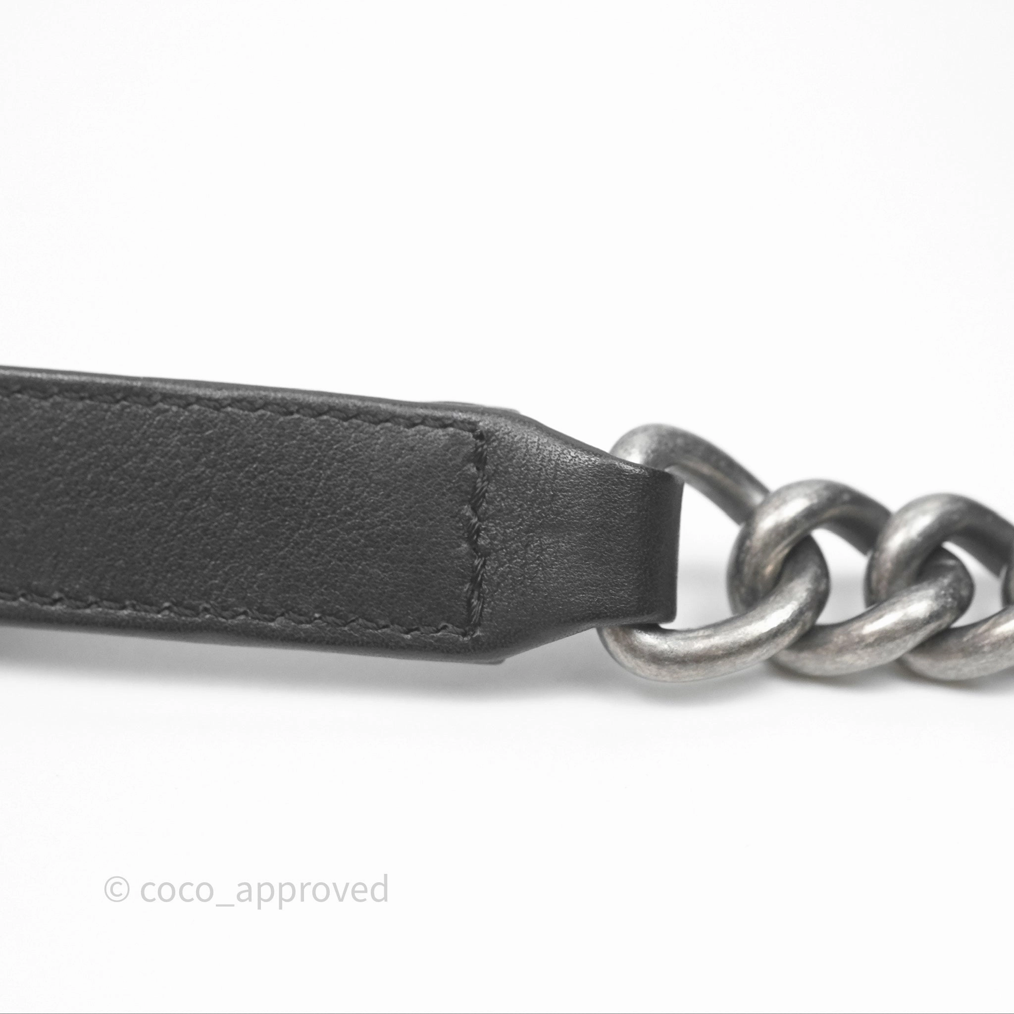 Chanel Quilted Medium Boy Black Calfskin Ruthenium Hardware