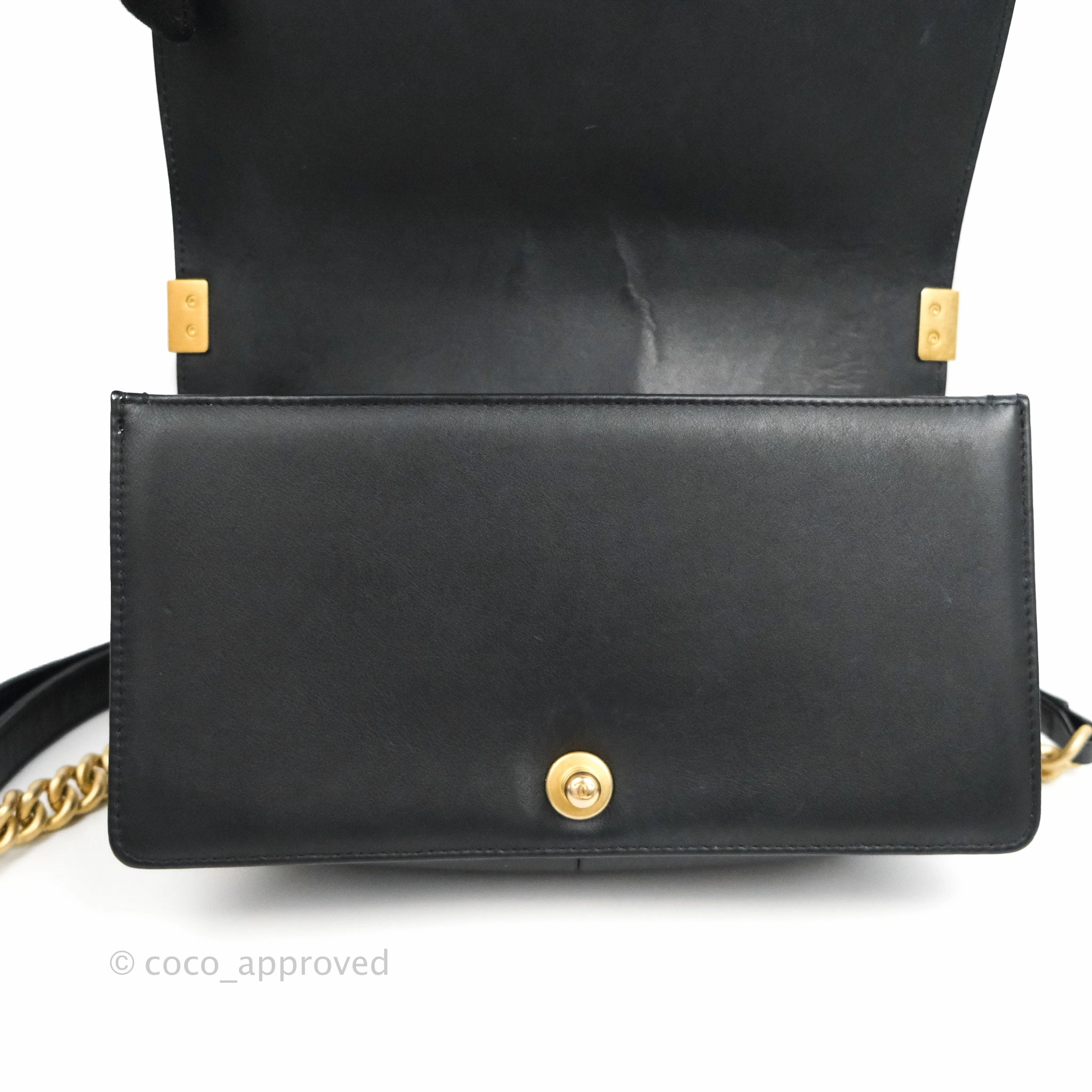 Chanel Quilted Medium Boy Black Lambskin Gold Hardware