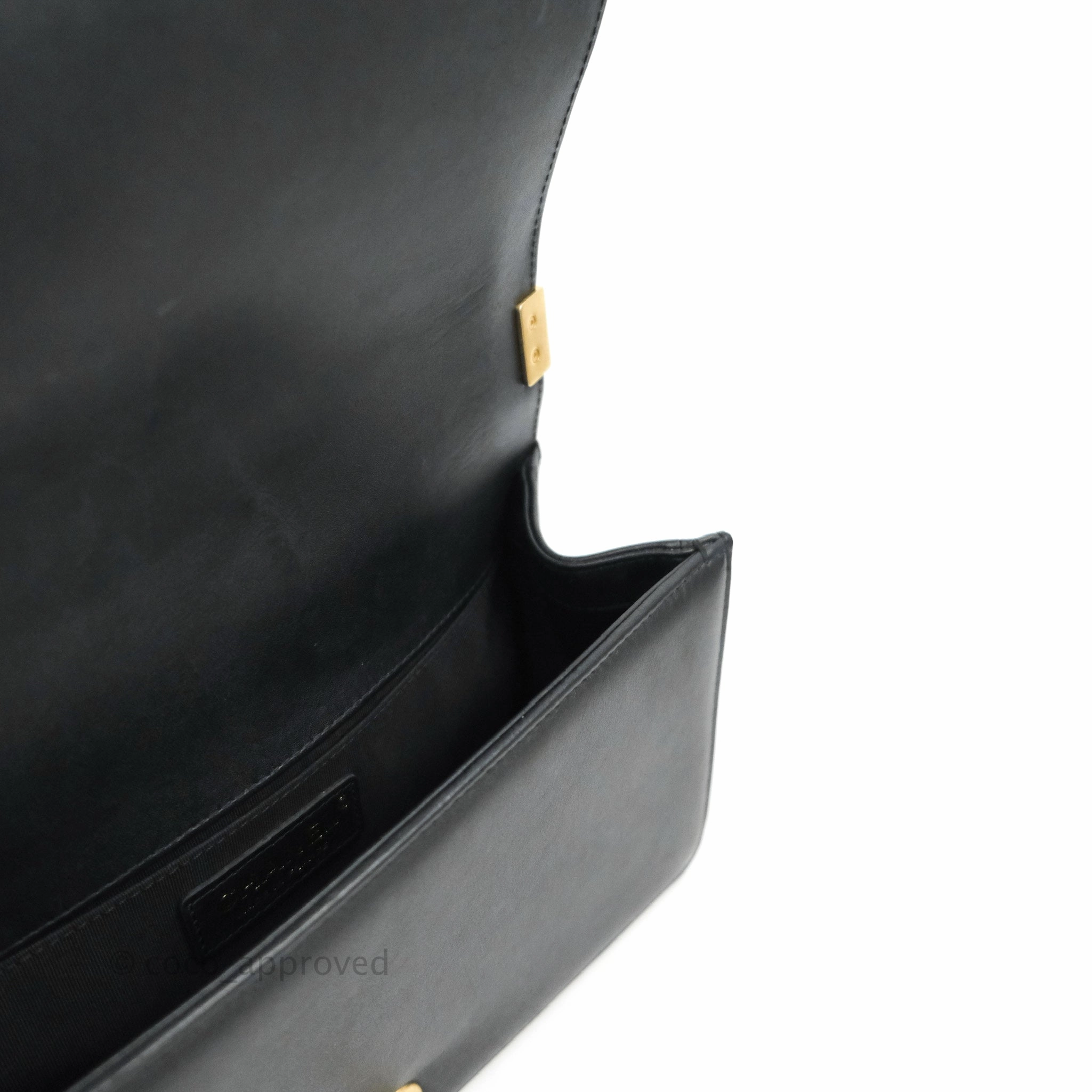 Chanel Quilted Medium Boy Black Lambskin Gold Hardware